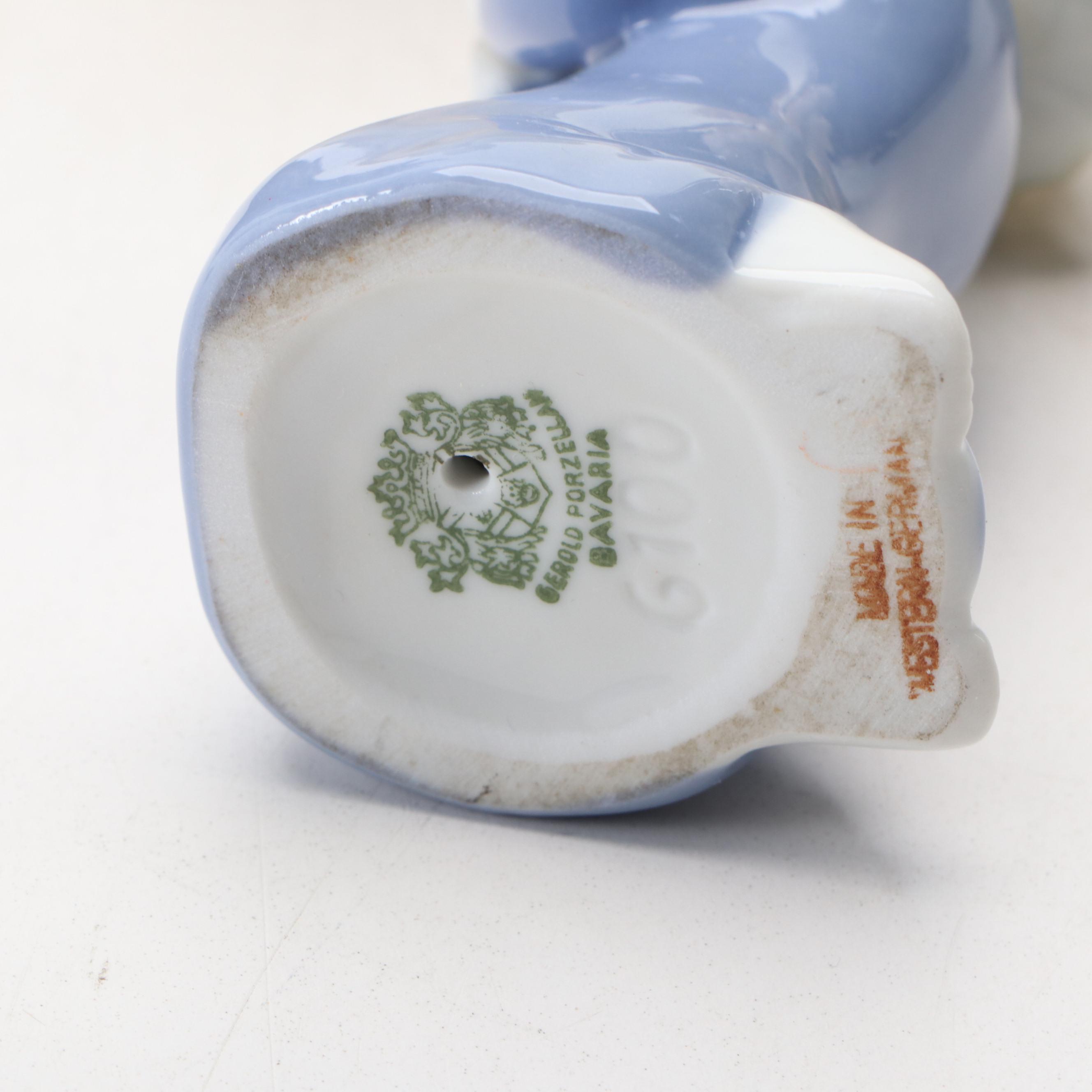 Gerold Porcelain with Other Angel Figurines and Decor