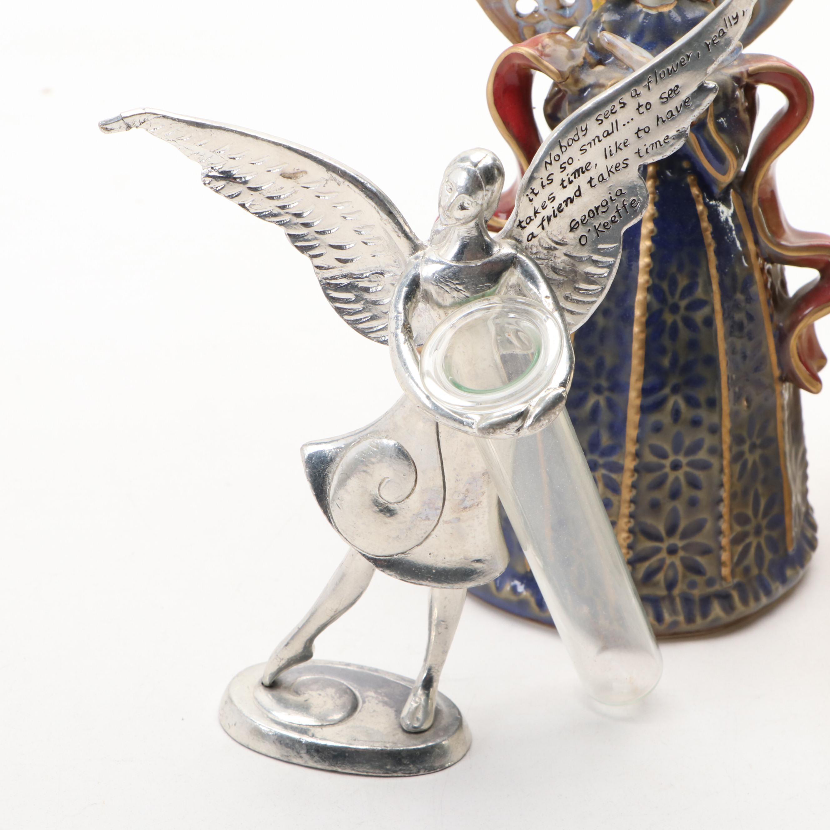 Gerold Porcelain with Other Angel Figurines and Decor