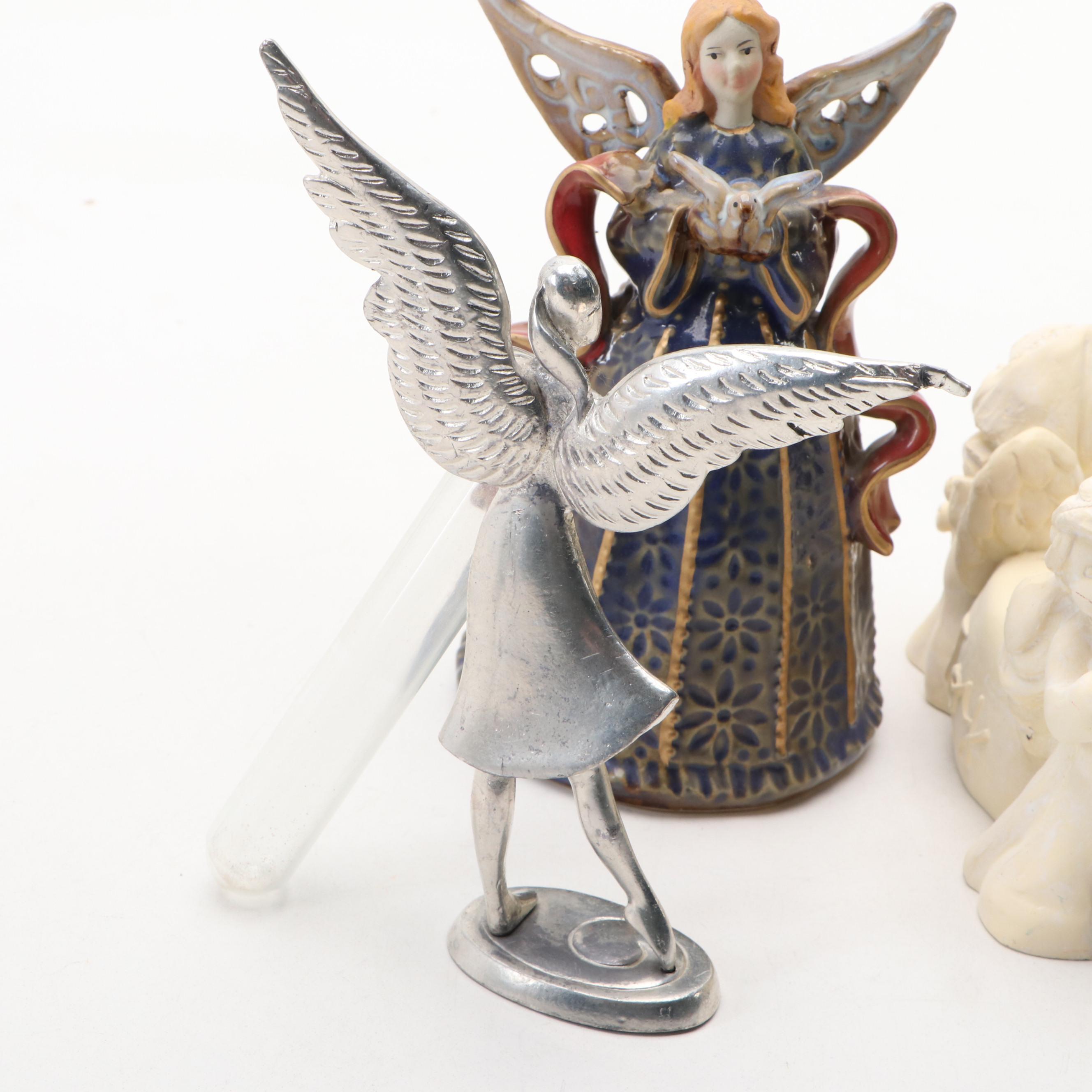 Gerold Porcelain with Other Angel Figurines and Decor