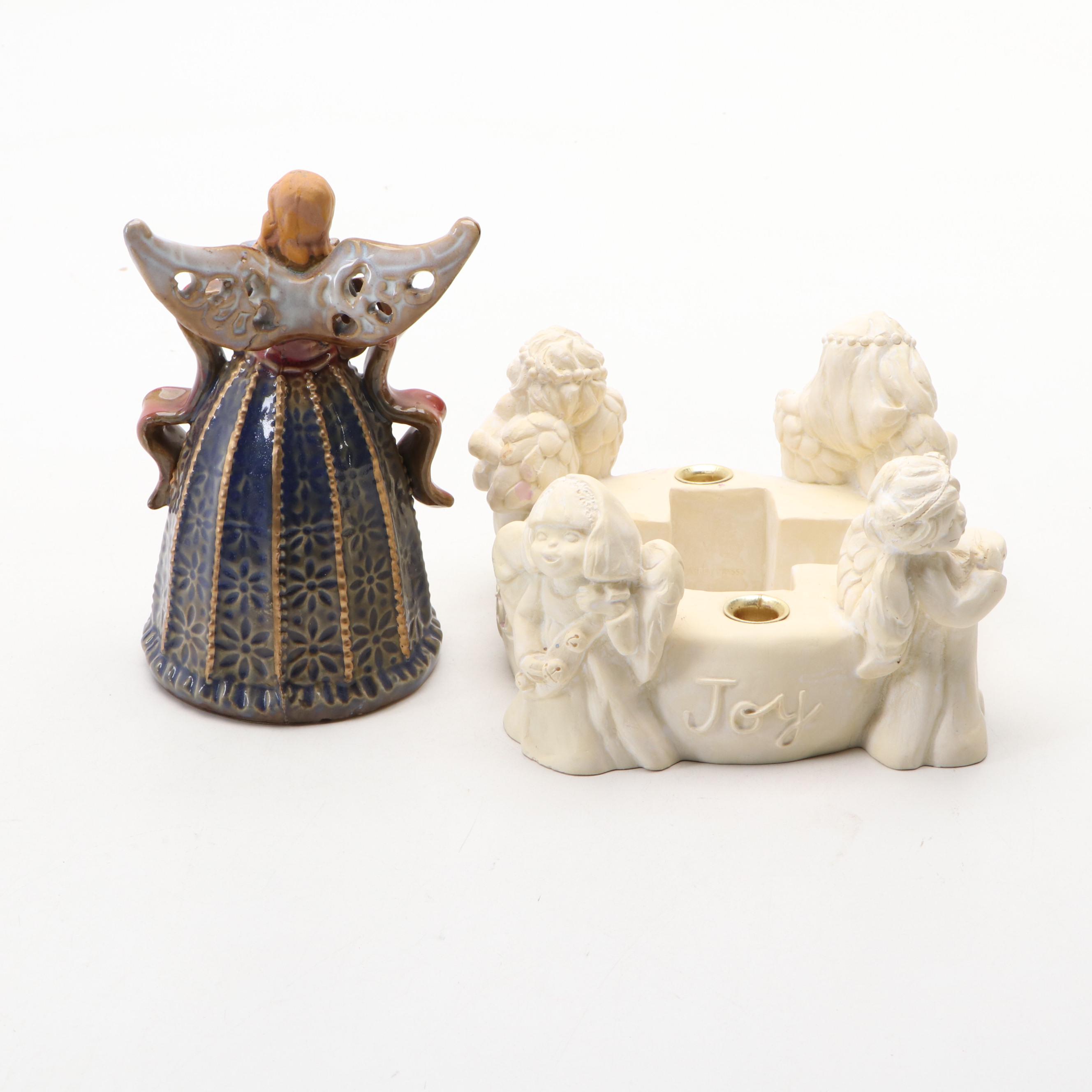 Gerold Porcelain with Other Angel Figurines and Decor