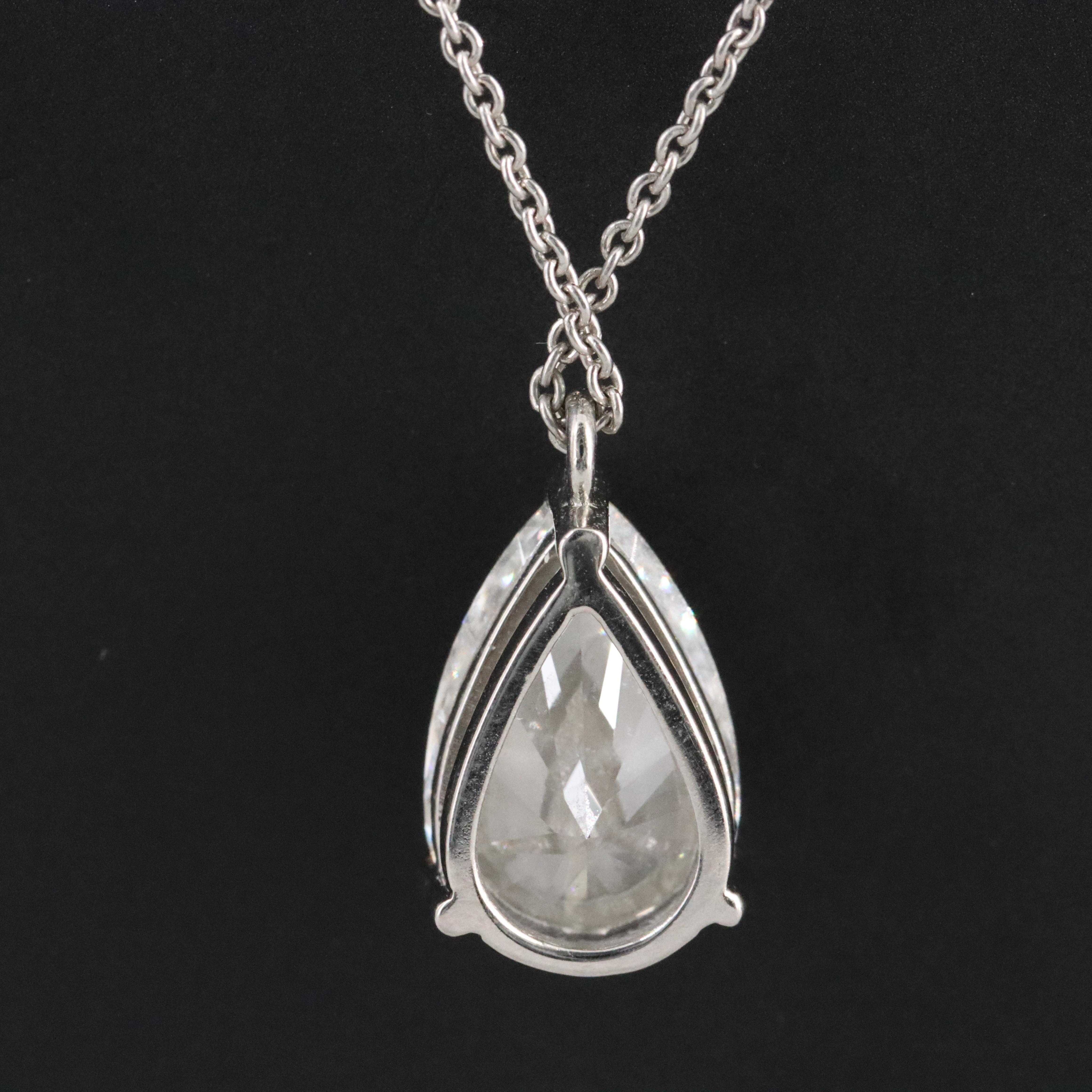 Platinum 3.03 CT Lab Grown Diamond Solitaire Necklace with IGI Report