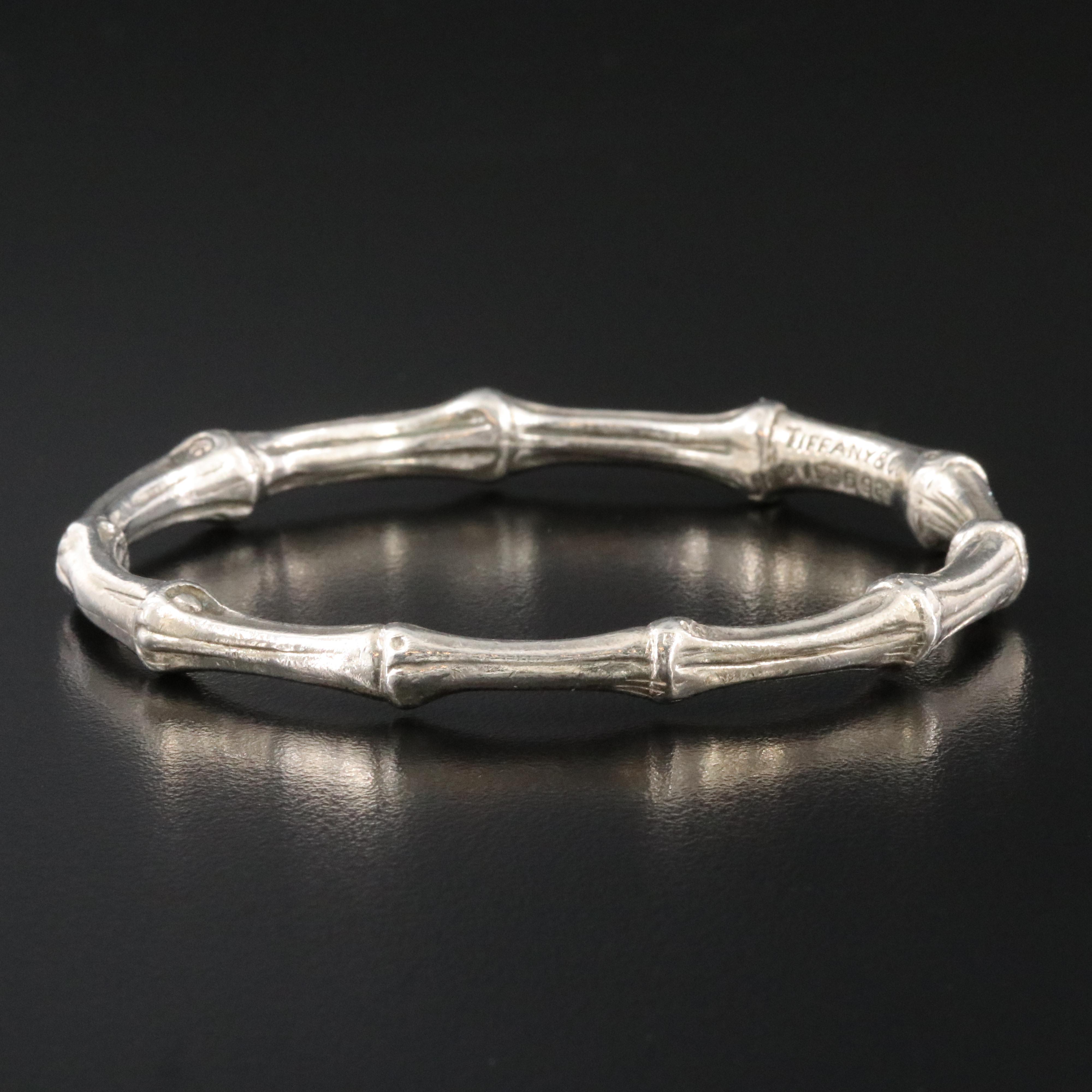 Tiffany & Co. Sterling Bamboo Bangle Bracelet