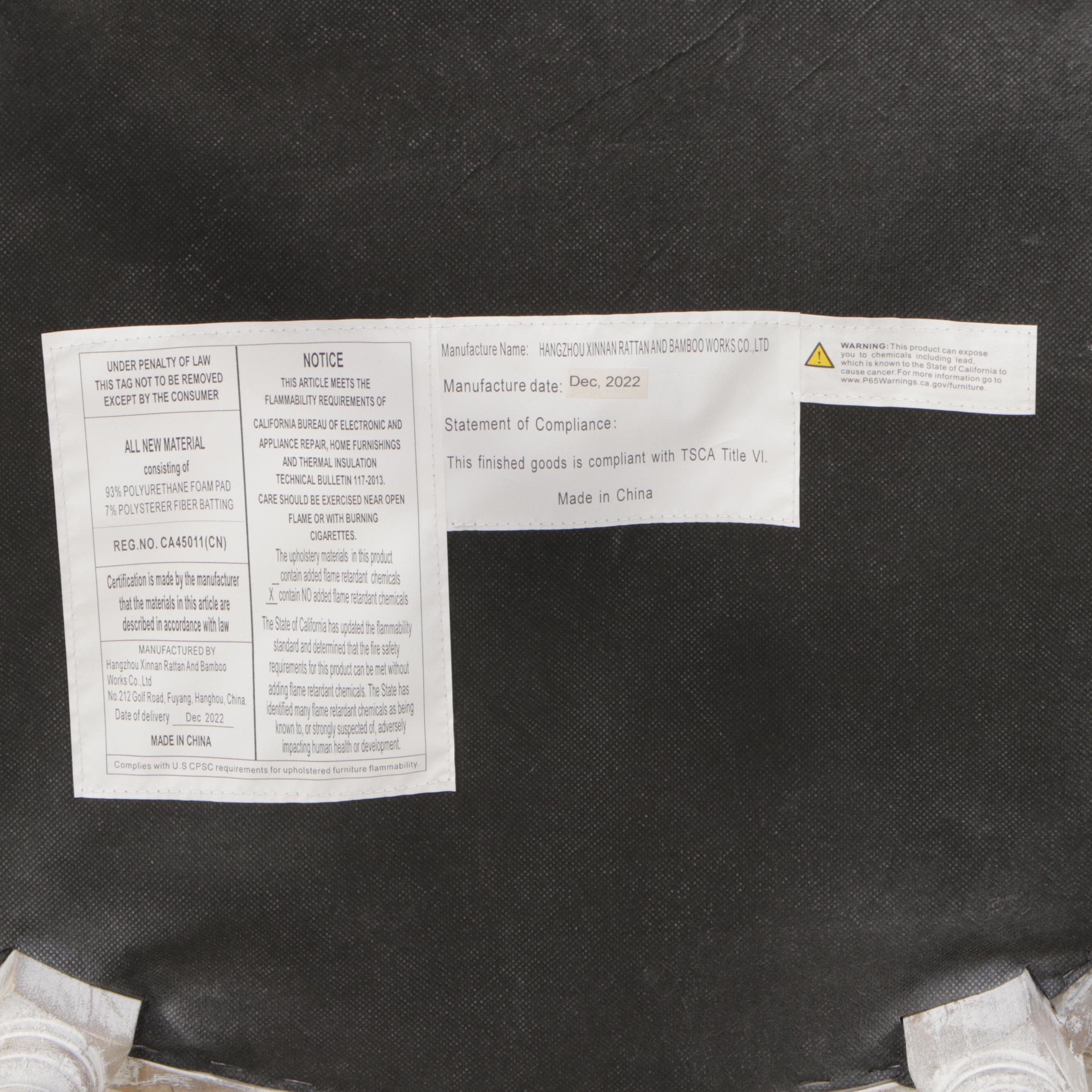 Contemporary Farmhouse Style Dining Table and Six Caned Back Chairs