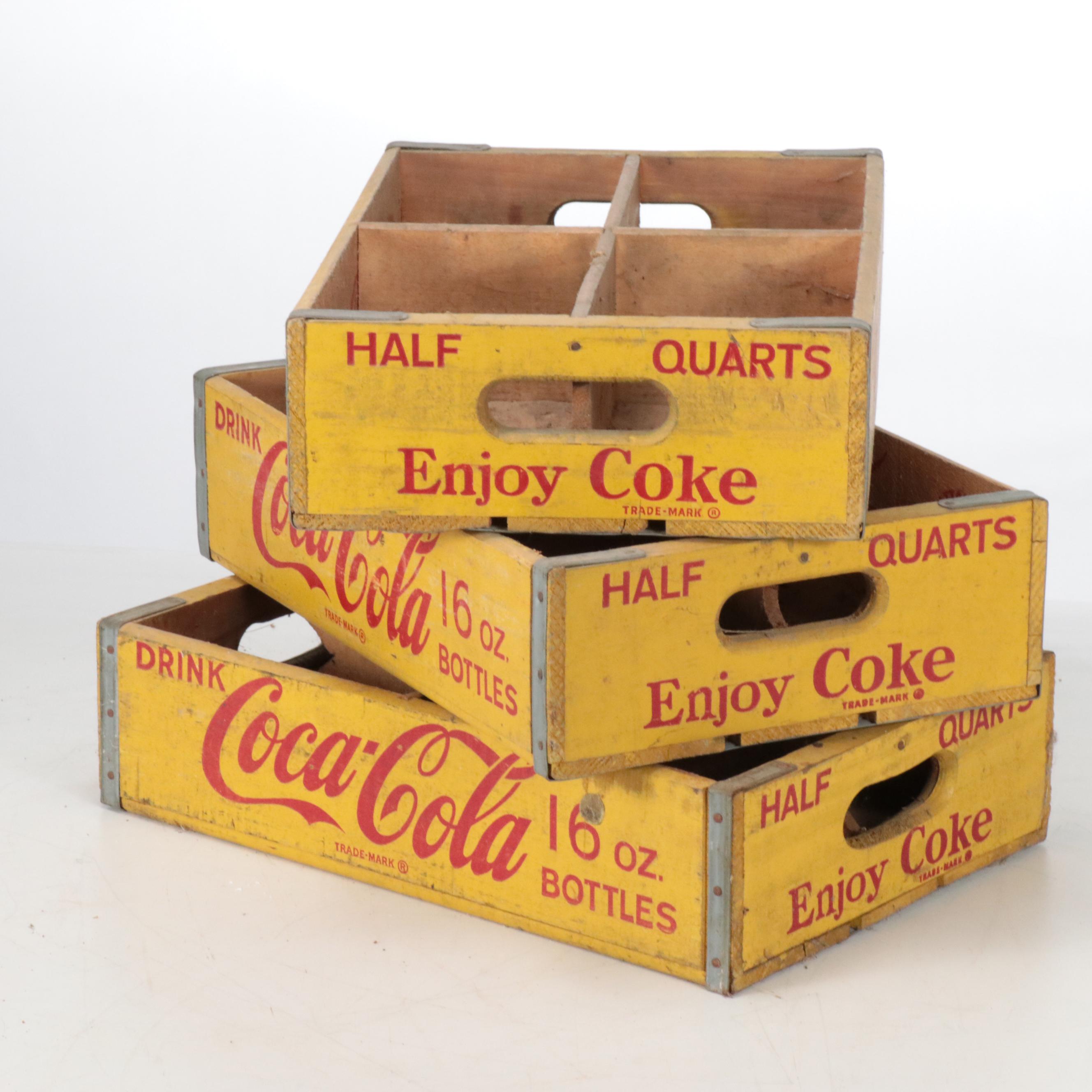 Coca-Cola and Pepsi Wooden Advertising Crates, 1960s
