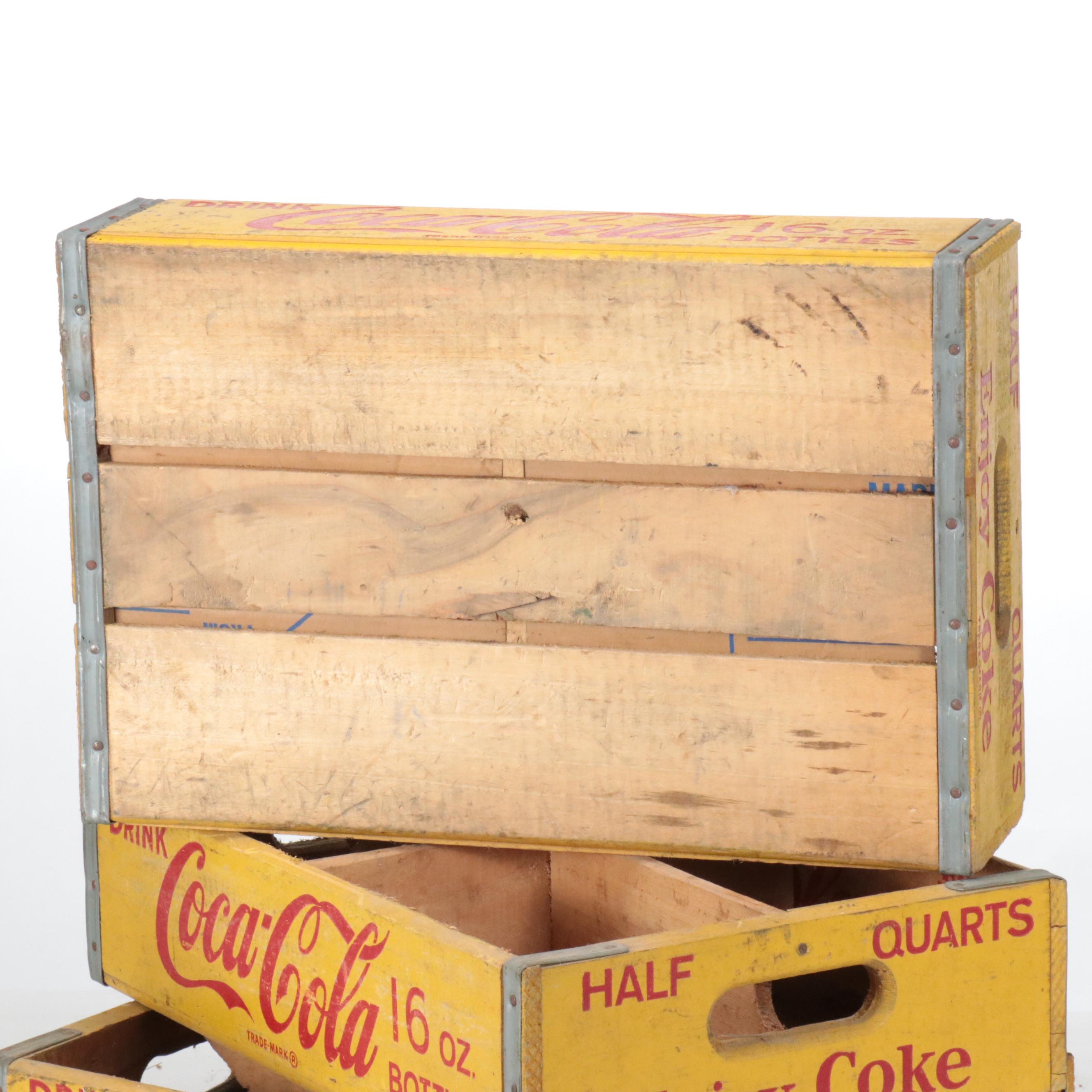 Coca-Cola and Pepsi Wooden Advertising Crates, 1960s