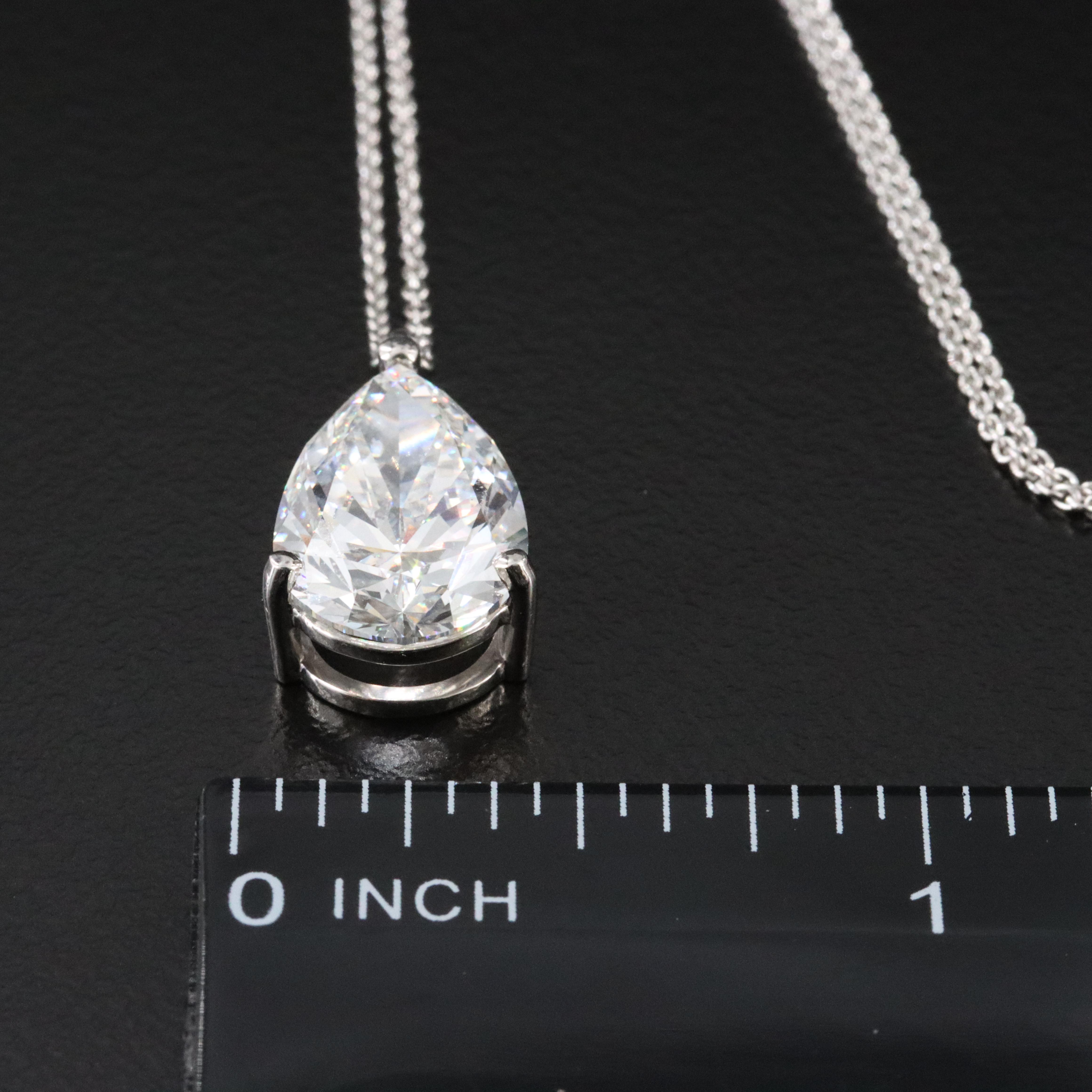 Platinum 5.00 CT Lab Grown Diamond Solitaire Necklace with IGI Report