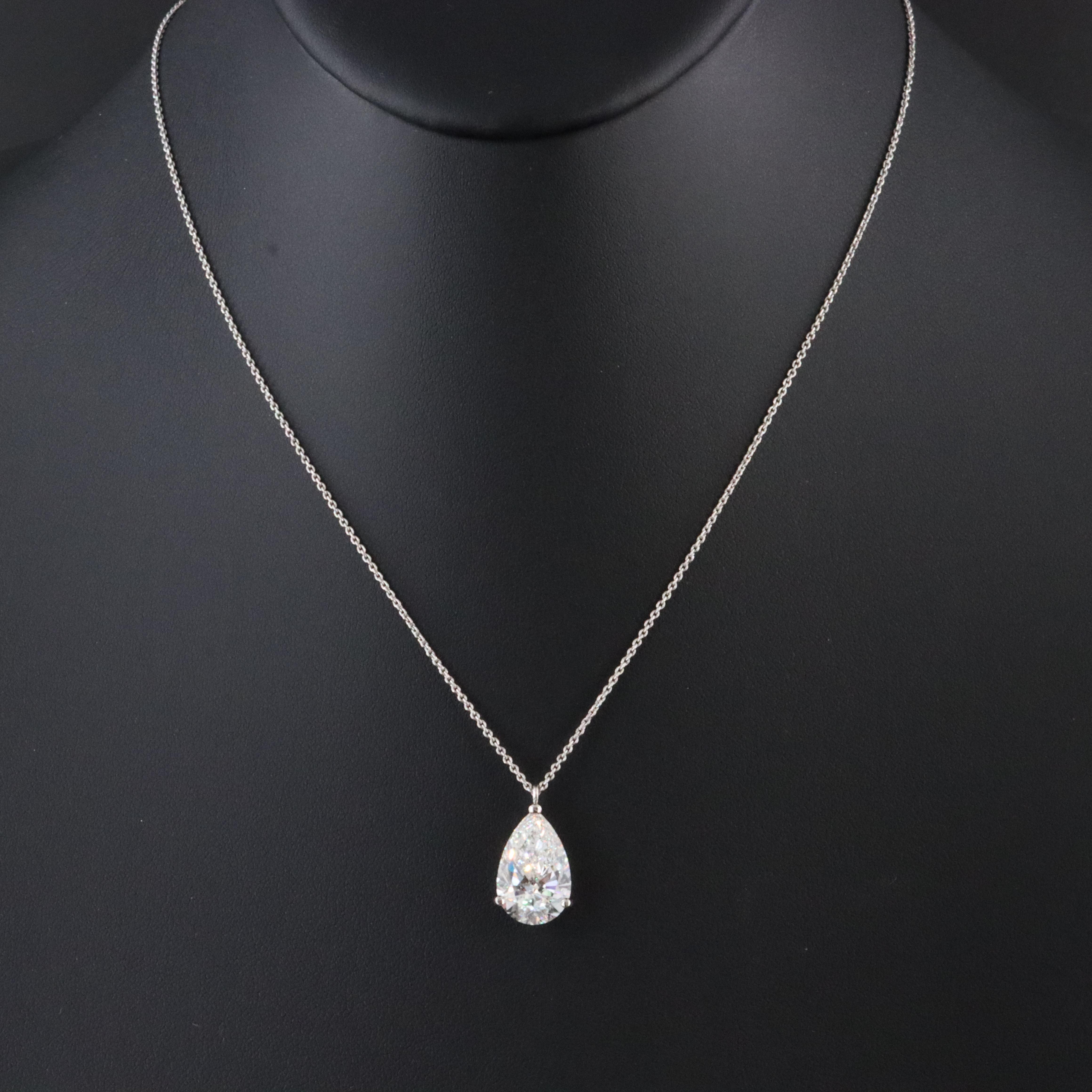 Platinum 5.00 CT Lab Grown Diamond Solitaire Necklace with IGI Report