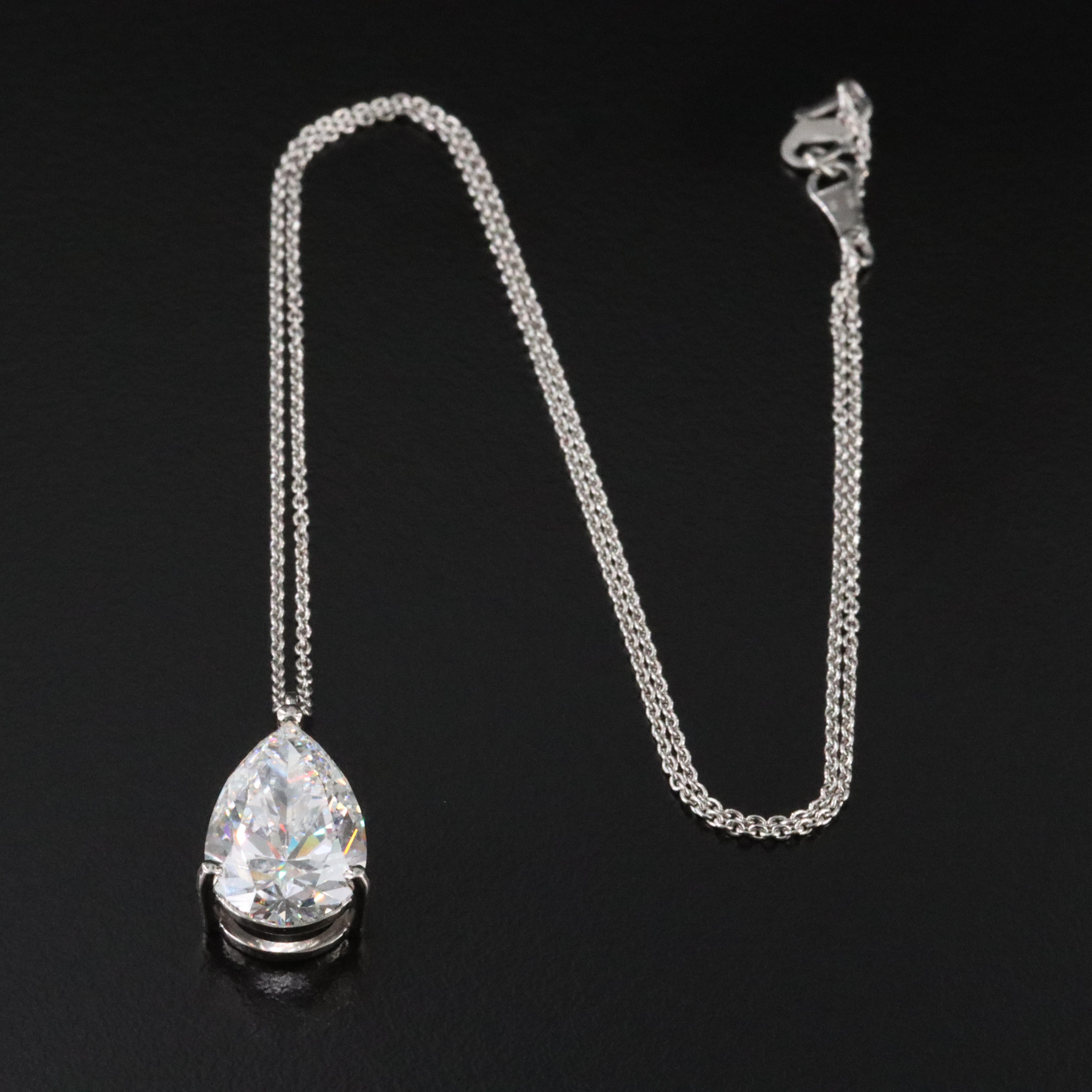 Platinum 5.00 CT Lab Grown Diamond Solitaire Necklace with IGI Report