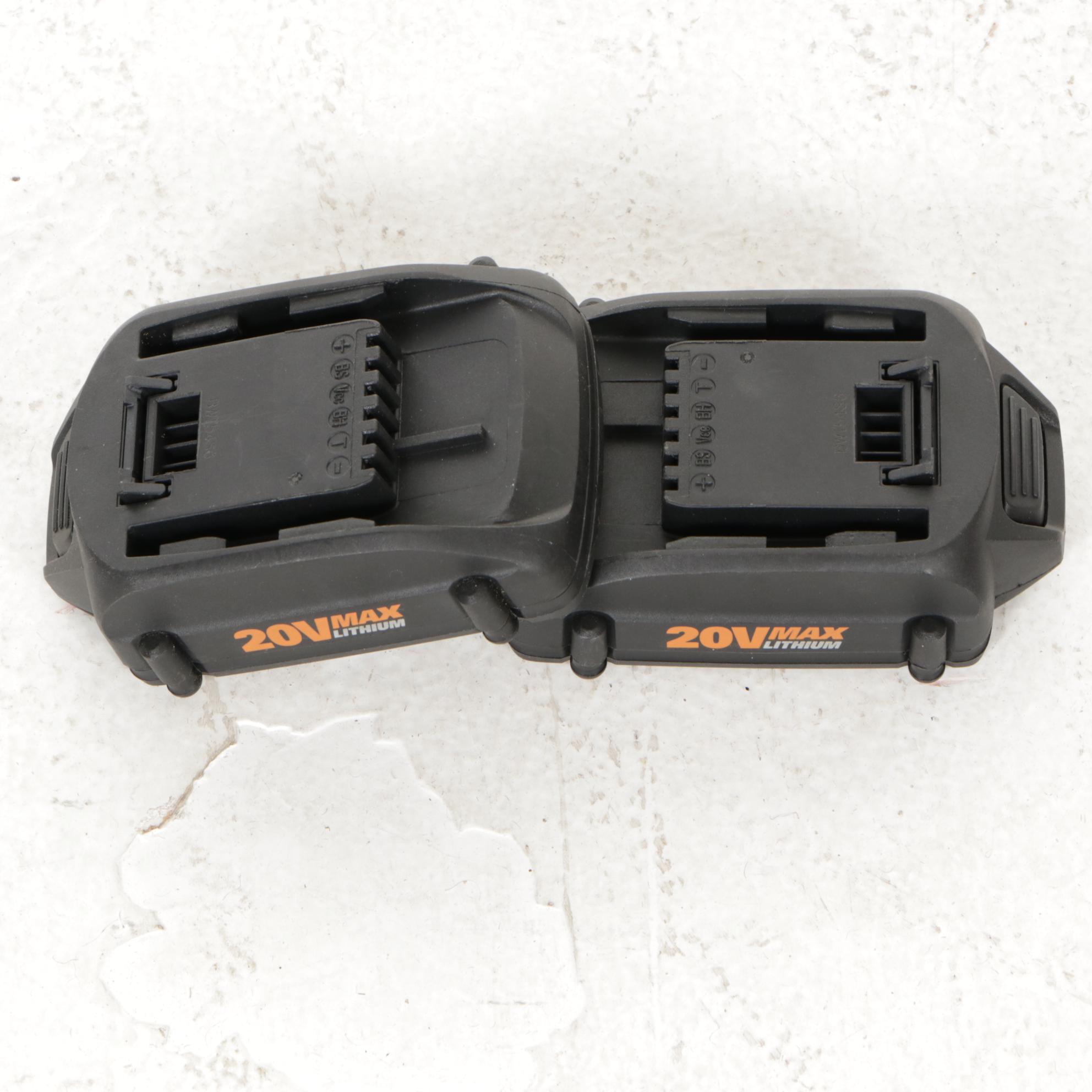 Worx WG160.3 20V 30cm Cordless Line Trimmer with Batteries and Cord