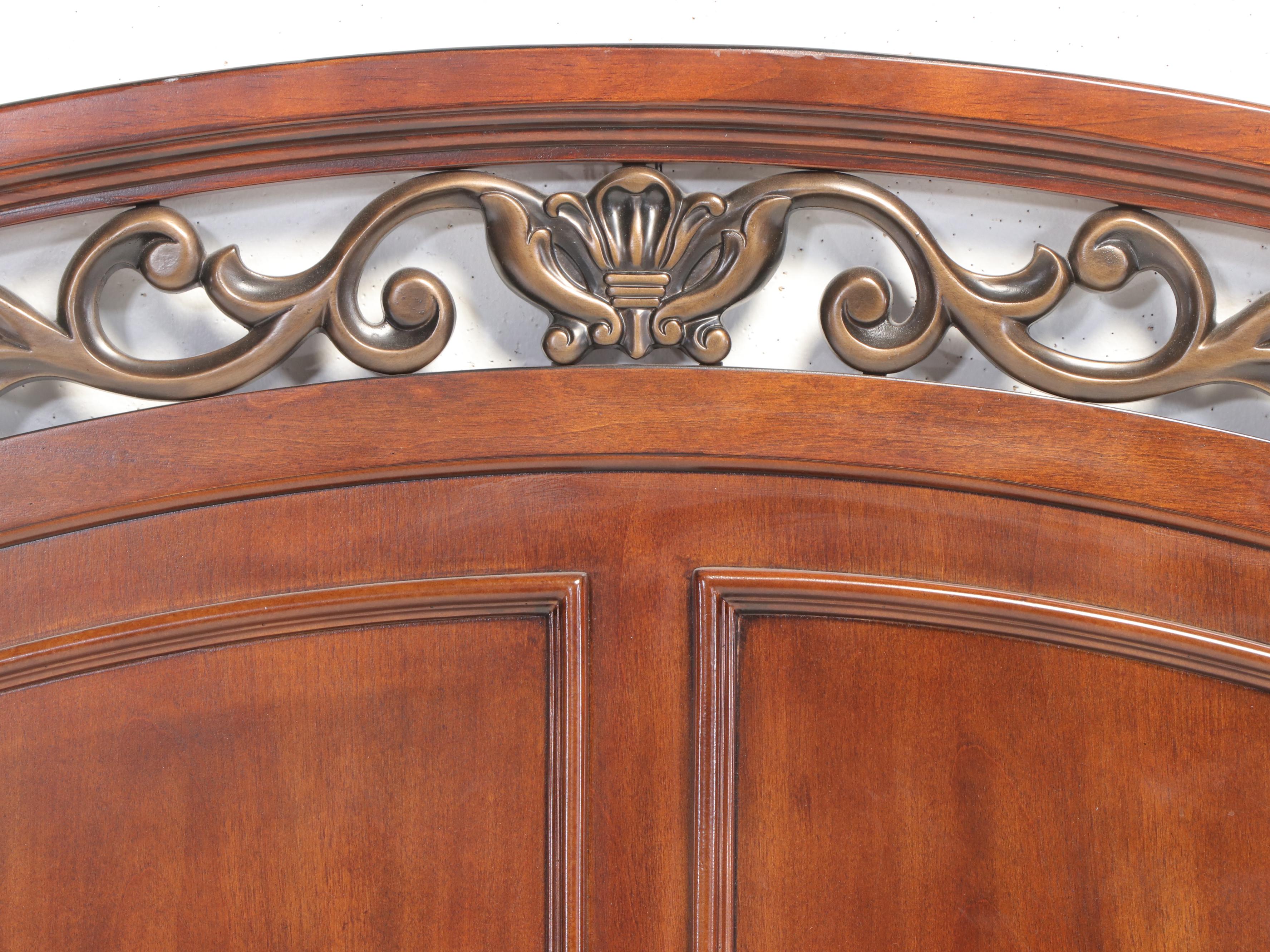Ashley Furniture Hardwood-Veneered & Gilt Composite Queen Headboard & Foot Board