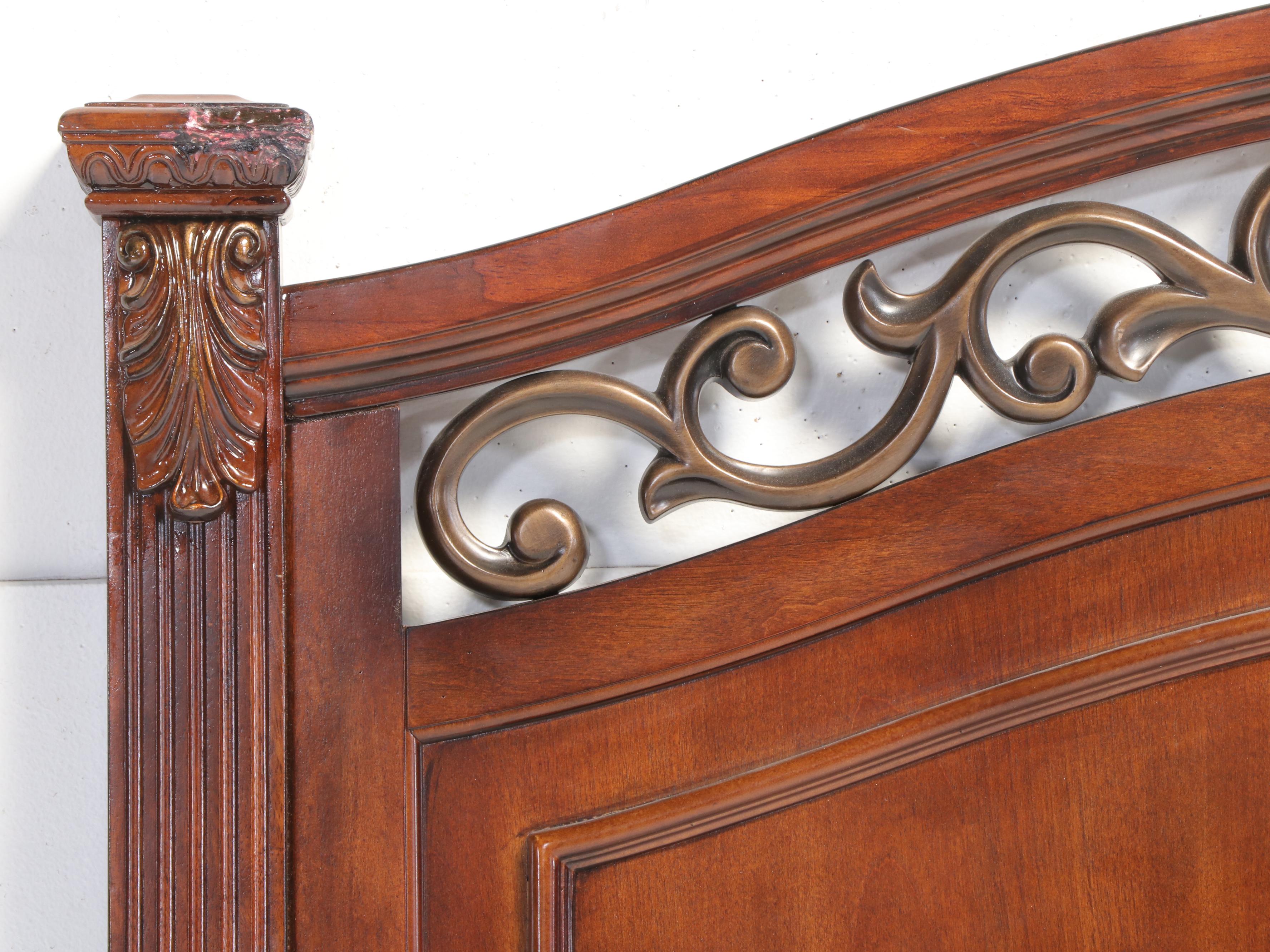 Ashley Furniture Hardwood-Veneered & Gilt Composite Queen Headboard & Foot Board