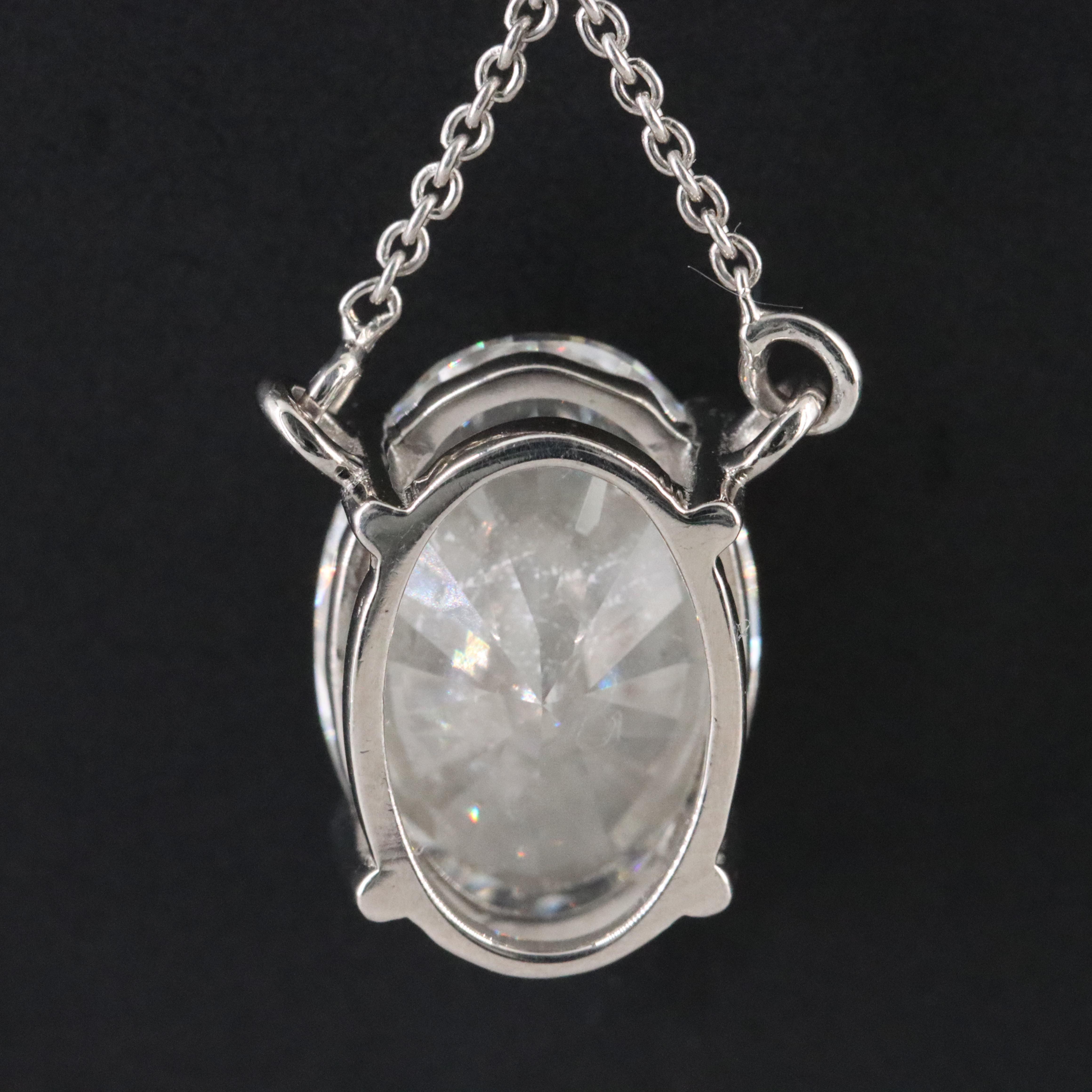 Platinum 5.00 CT Lab Grown Diamond Solitaire Necklace with IGI Report