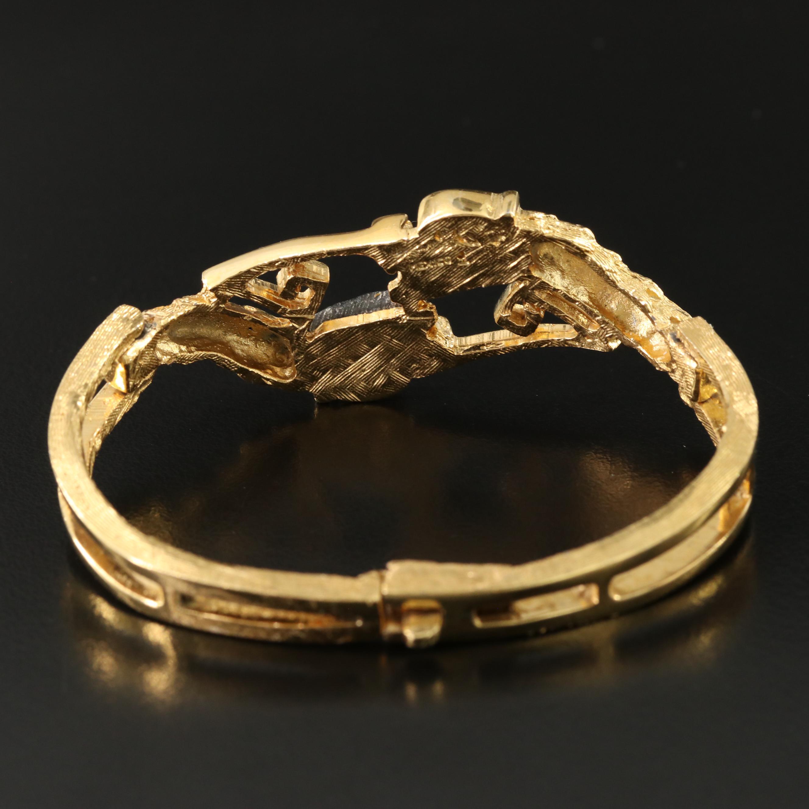 Mexican Obsidian Quetzalcoatl Bangle