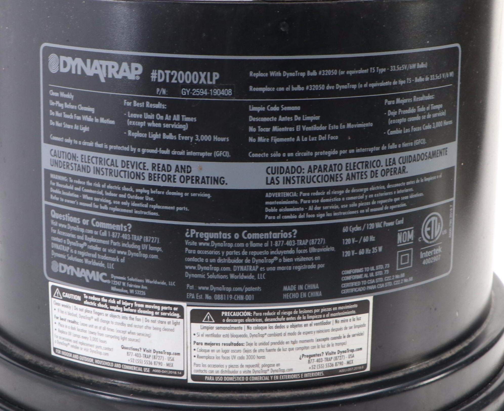 Dynatrap XL Bug Trap