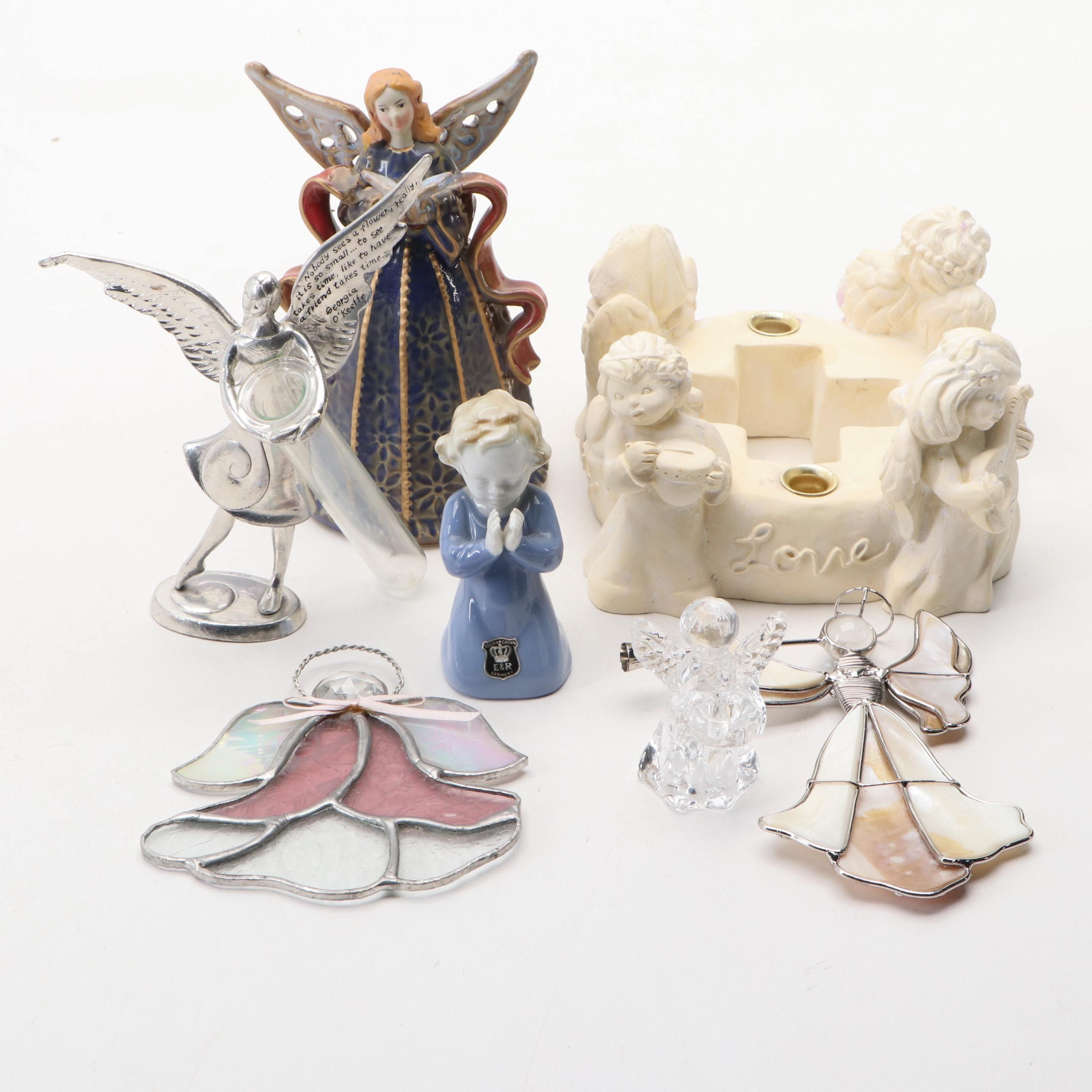 Gerold Porcelain with Other Angel Figurines and Decor