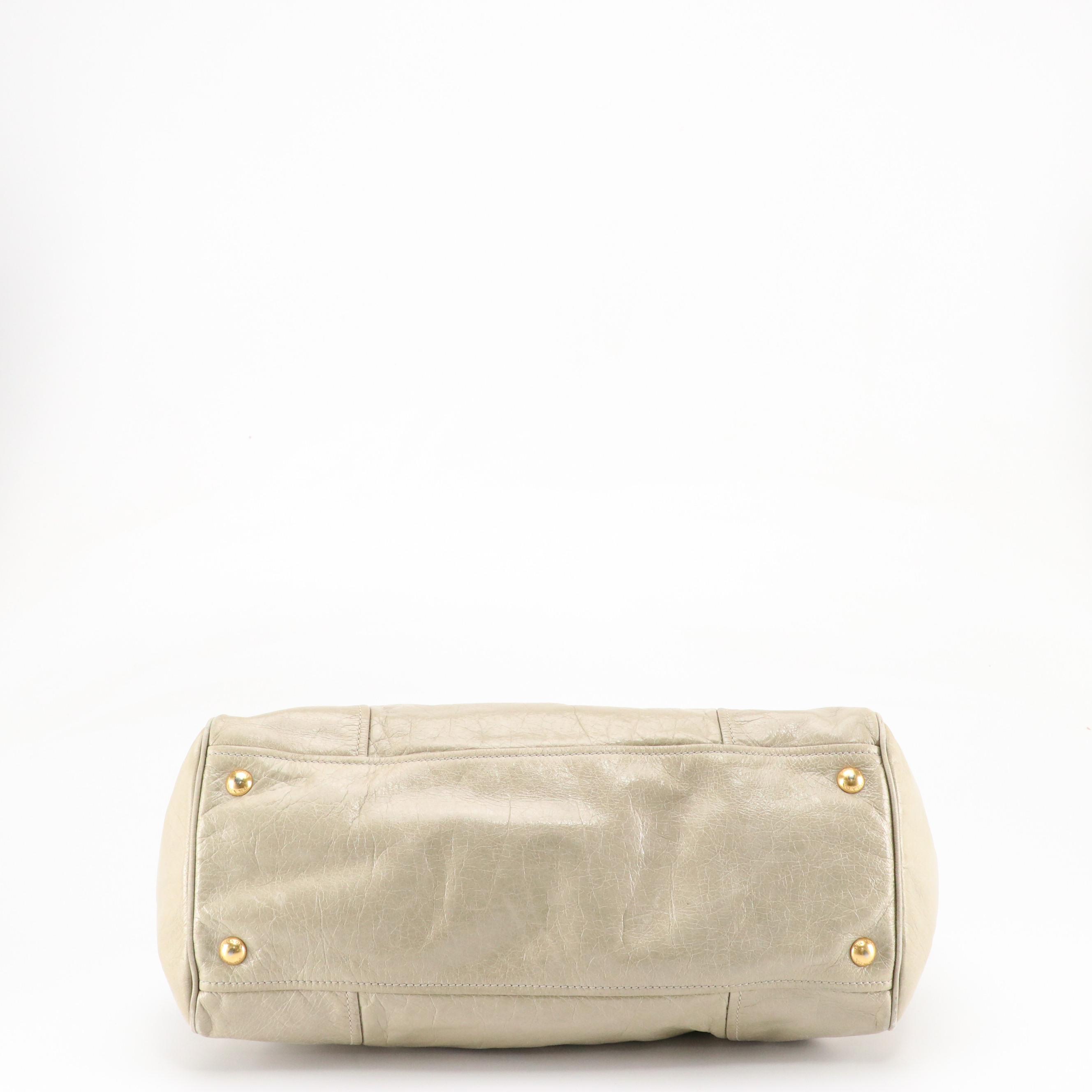 Prada Vitello Shine Leather Dual Zip Two-Way Shoulder Bag