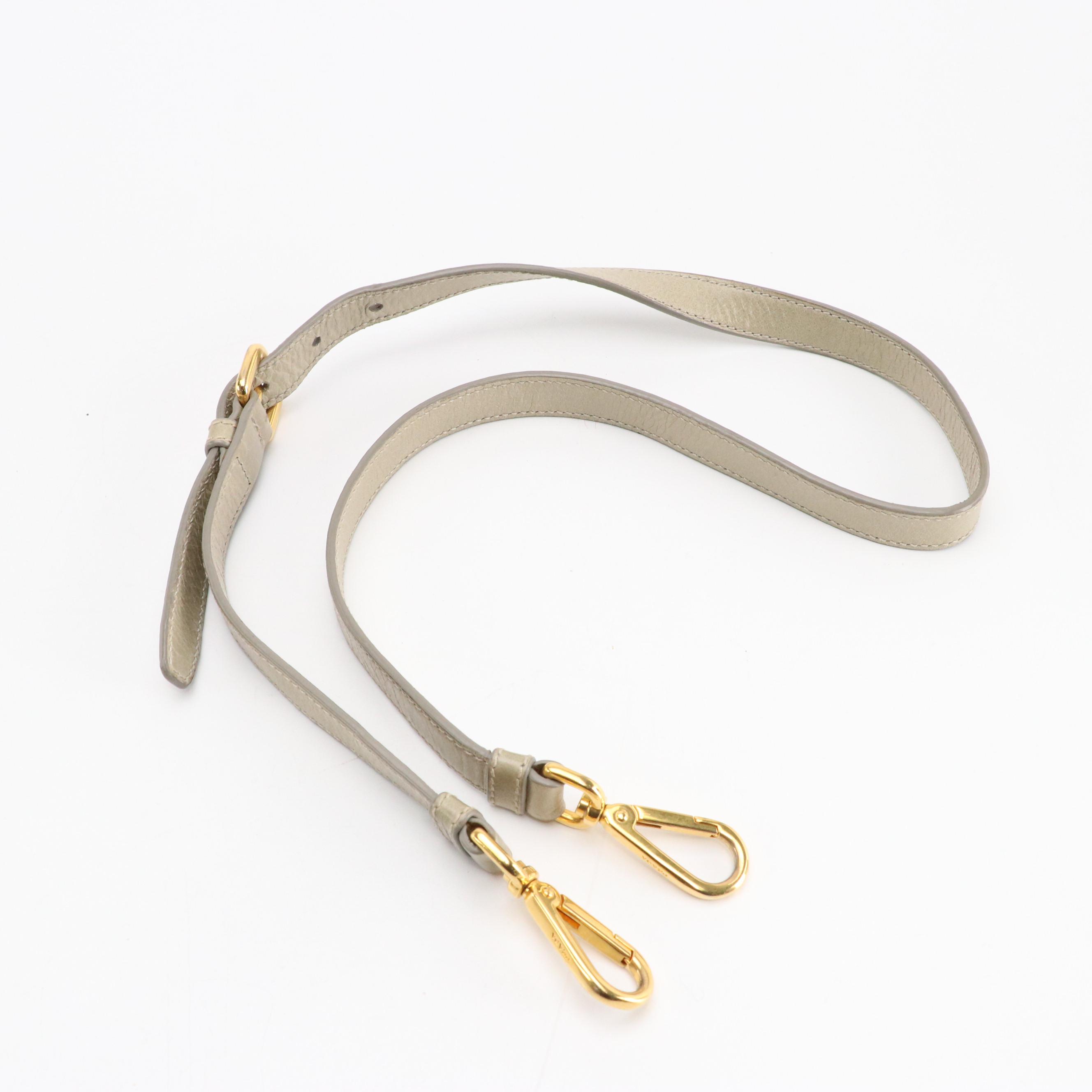 Prada Vitello Shine Leather Dual Zip Two-Way Shoulder Bag