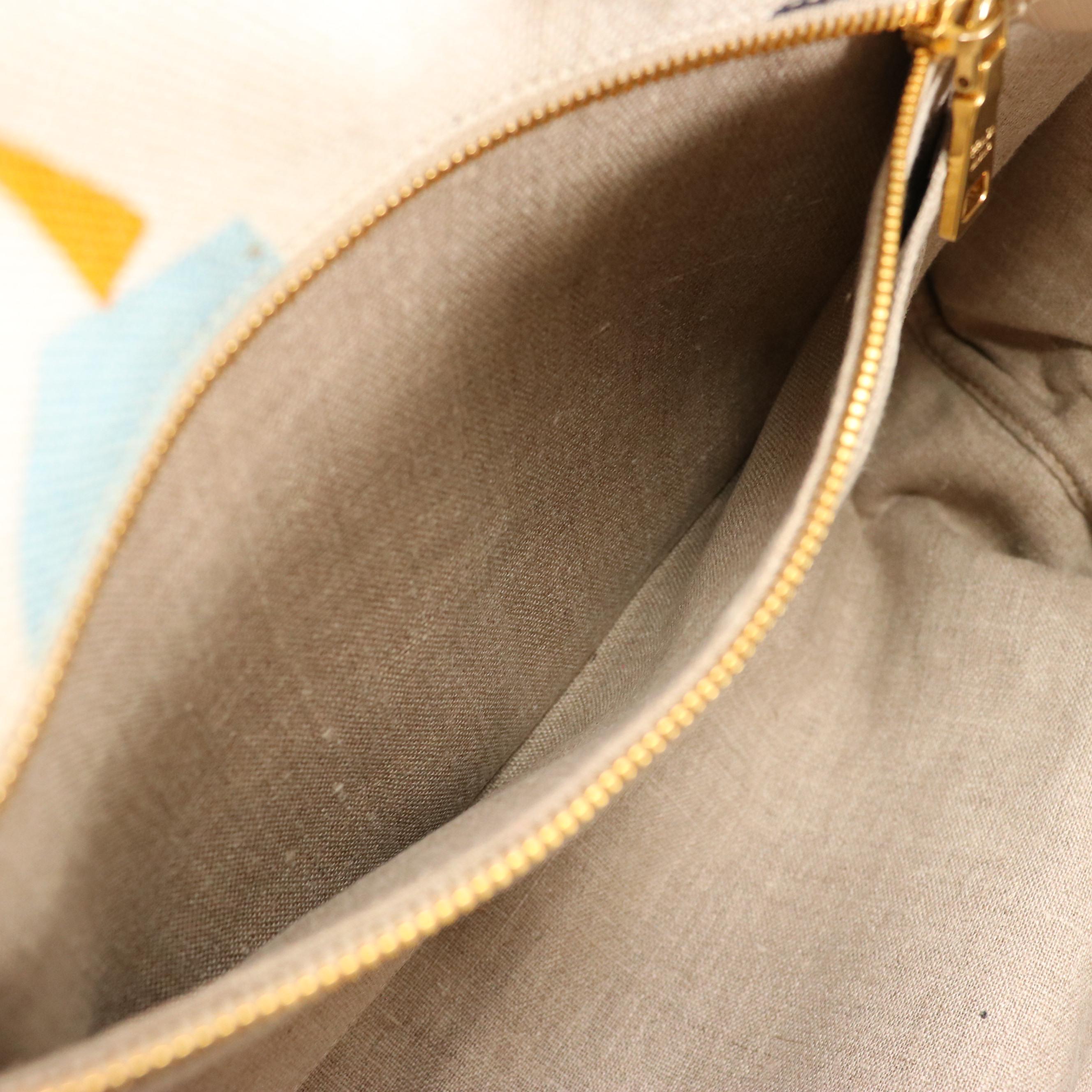 Prada Multicolor Abstract Print Canapa Stampata Canvas Two-Way Tote Bag