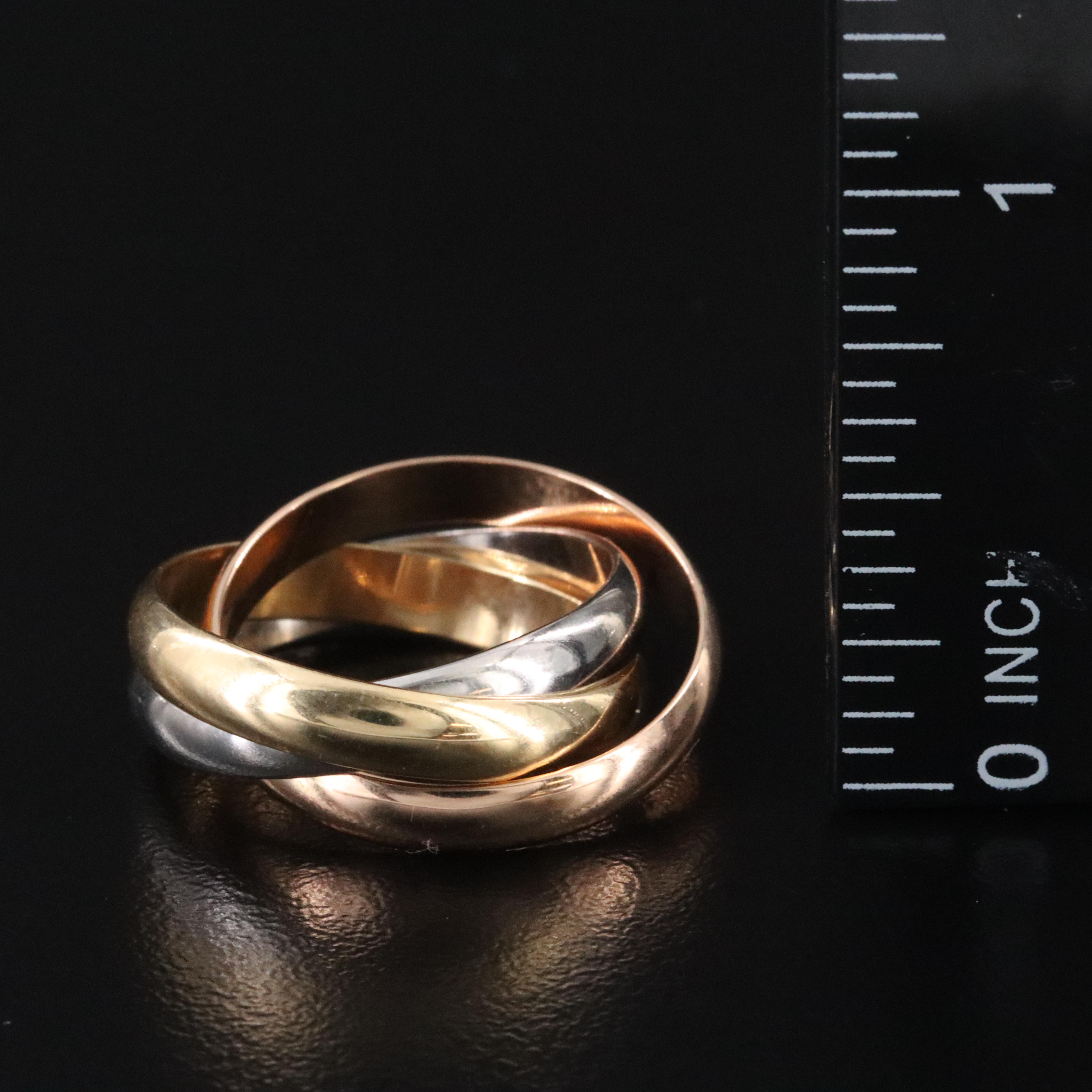 Cartier Must de Cartier 18K Tri-Color Trinity Ring