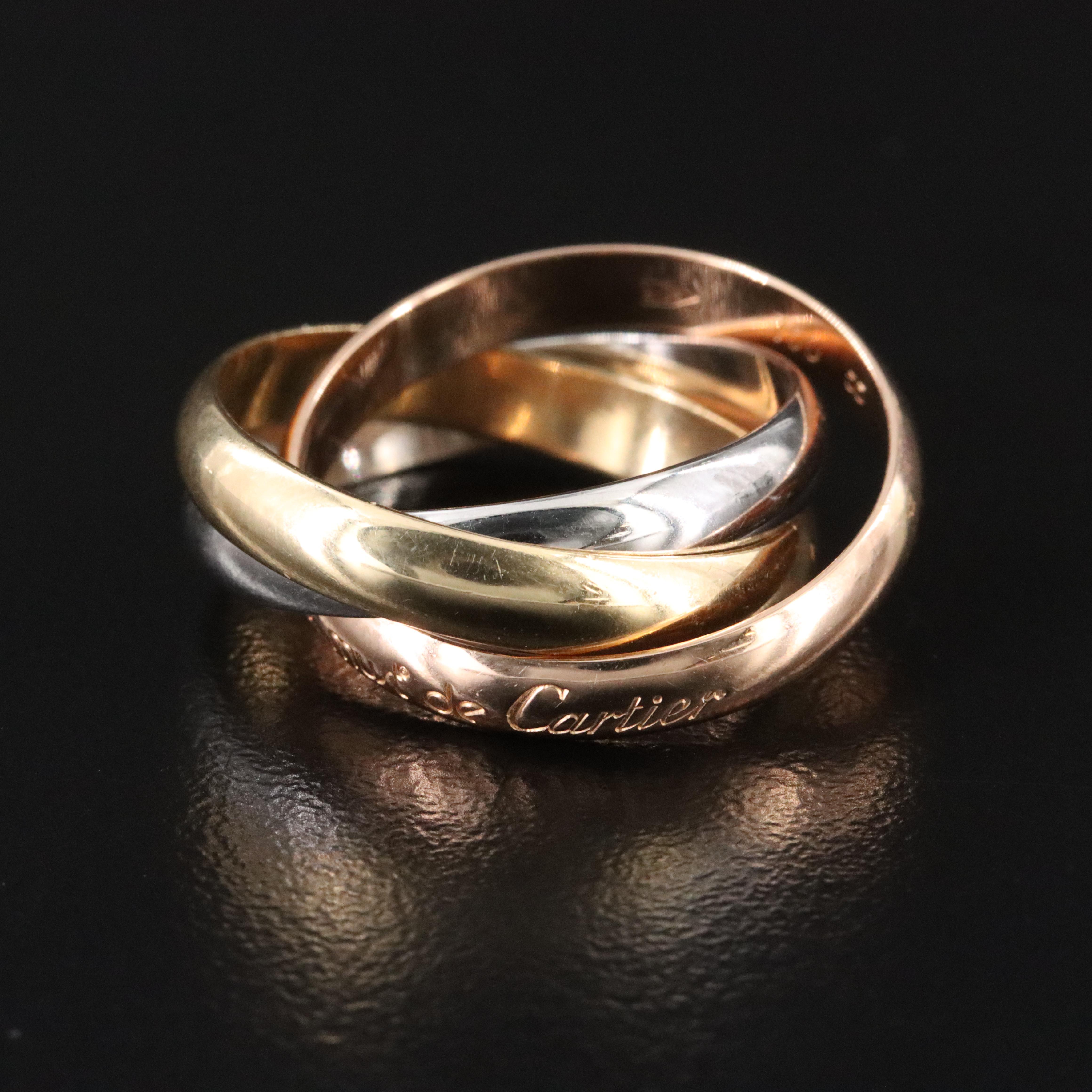 Cartier Must de Cartier 18K Tri-Color Trinity Ring