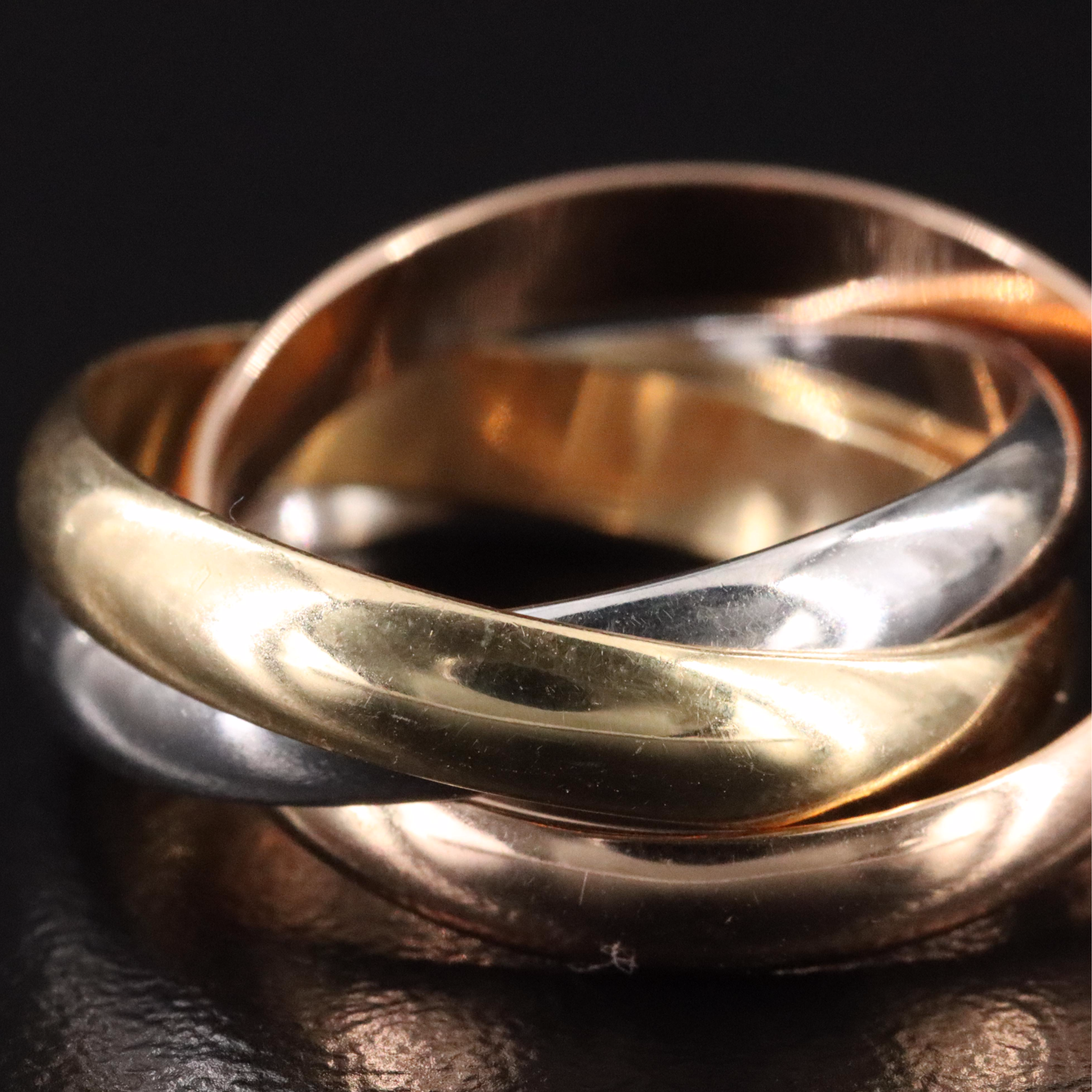 Cartier Must de Cartier 18K Tri-Color Trinity Ring