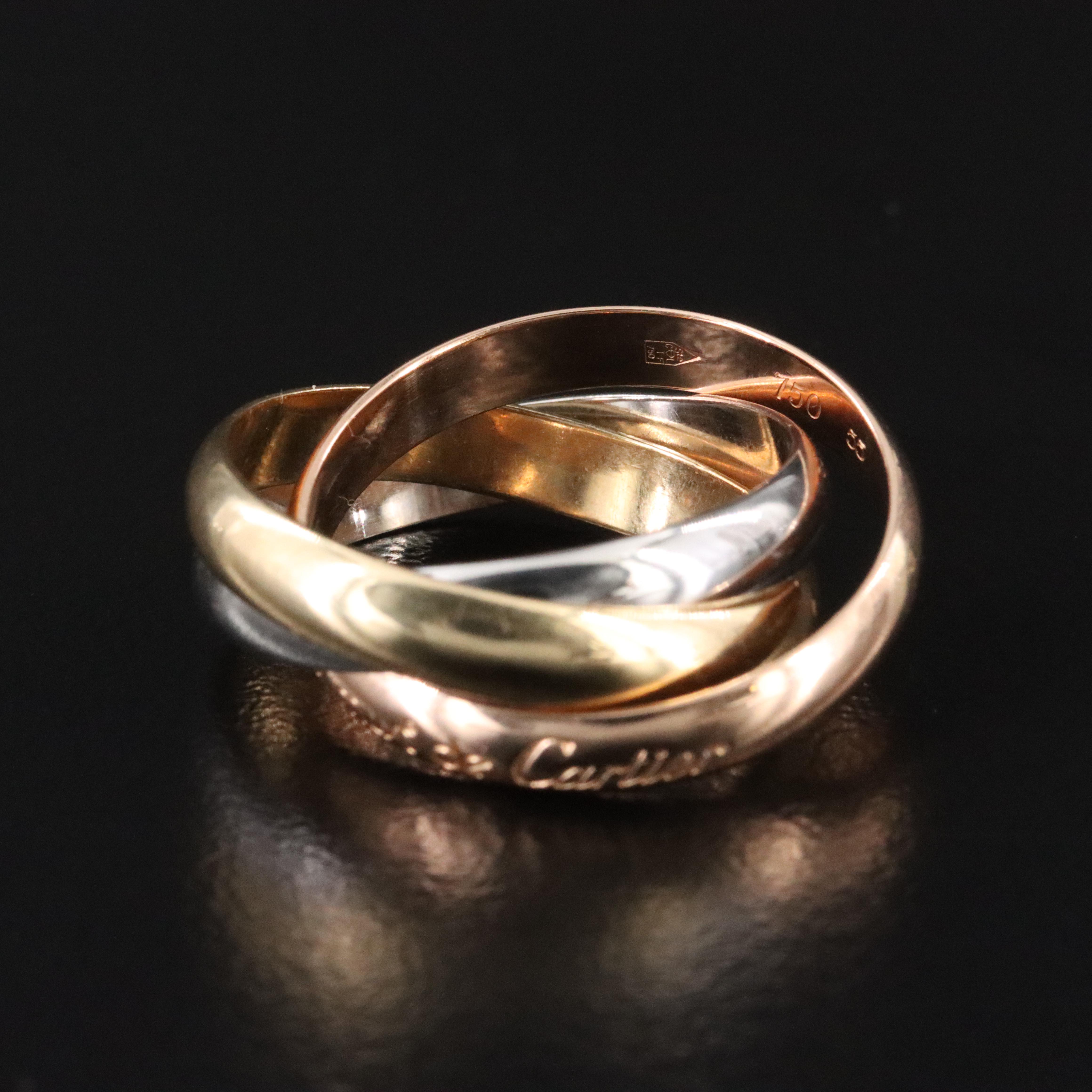 Cartier Must de Cartier 18K Tri-Color Trinity Ring