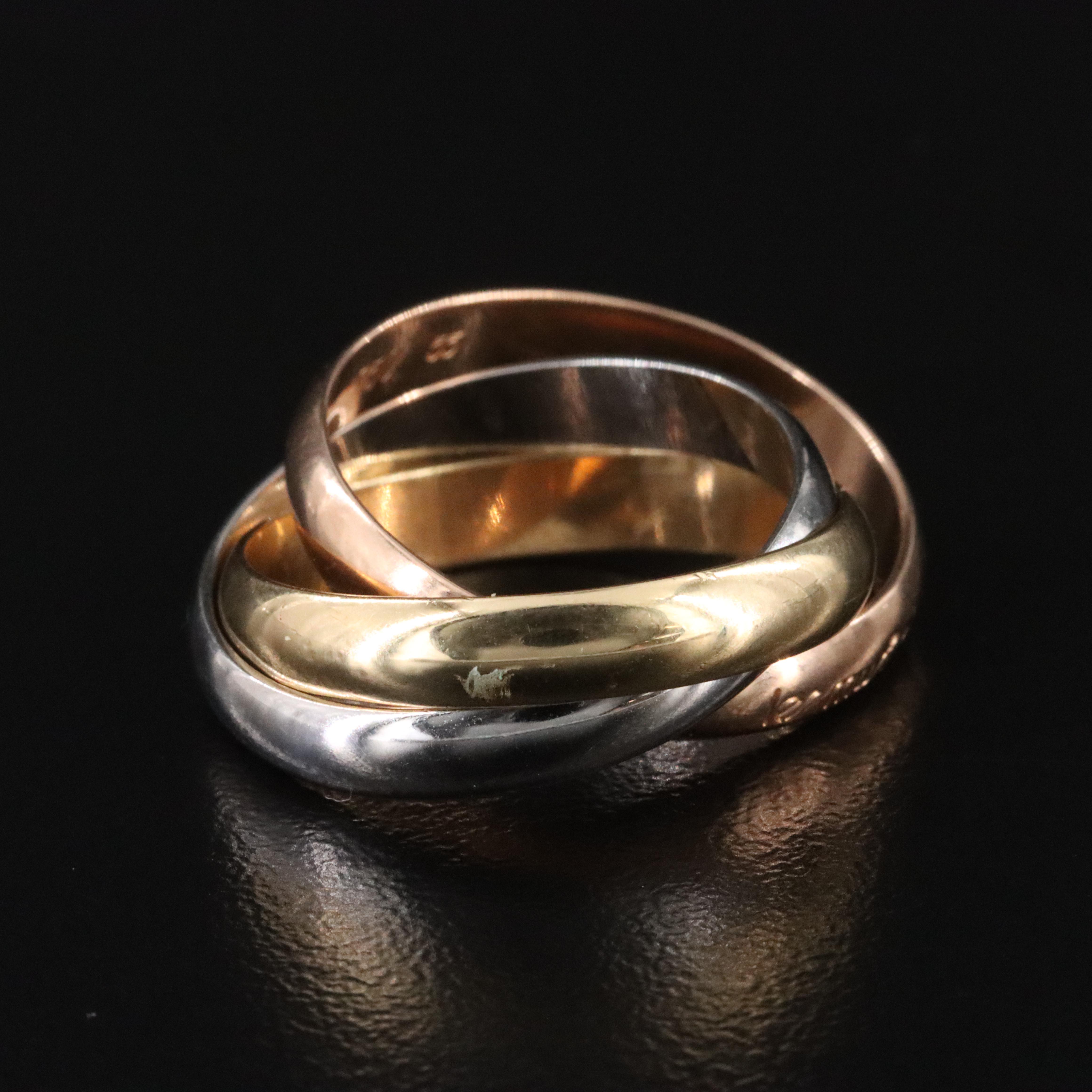 Cartier Must de Cartier 18K Tri-Color Trinity Ring