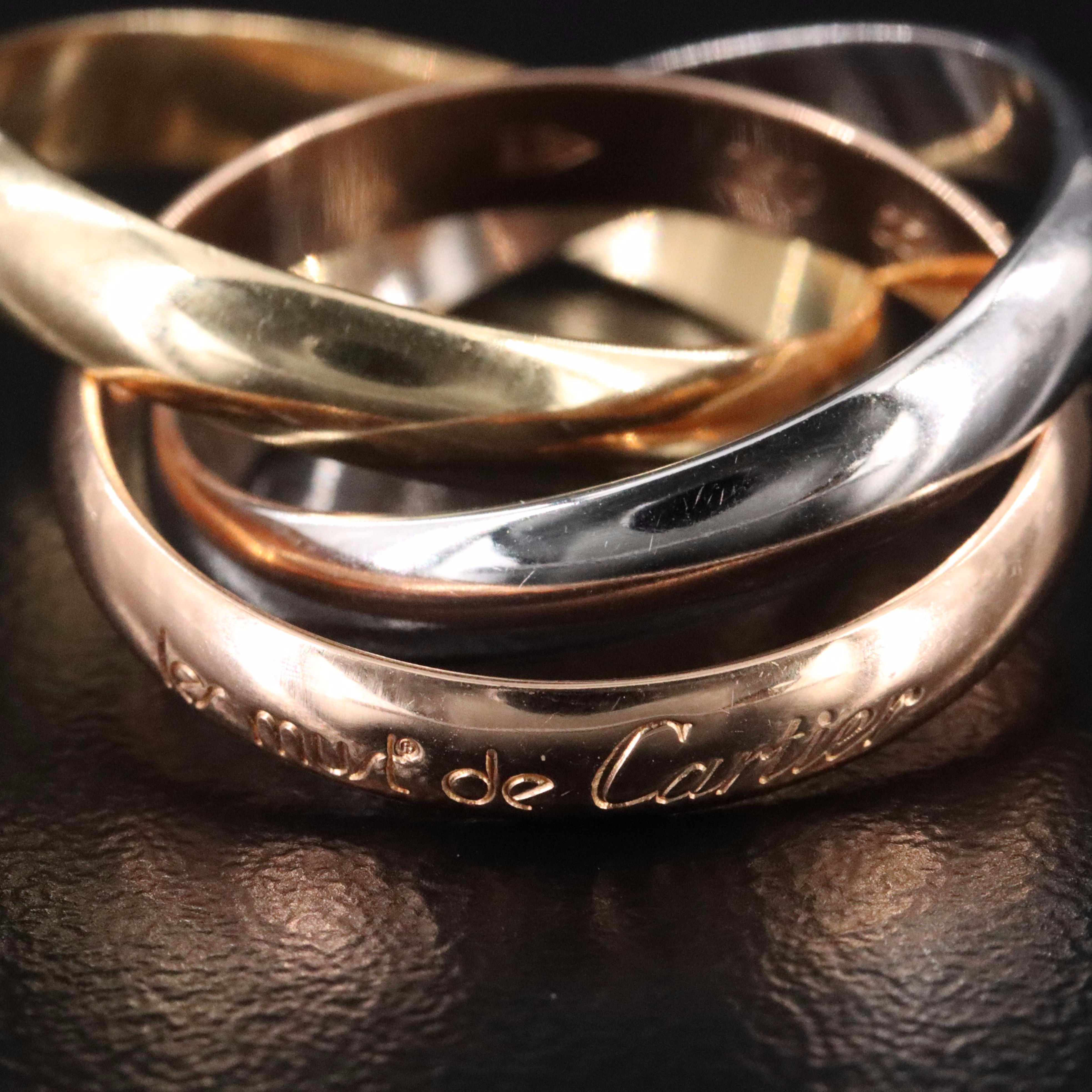 Cartier Must de Cartier 18K Tri-Color Trinity Ring