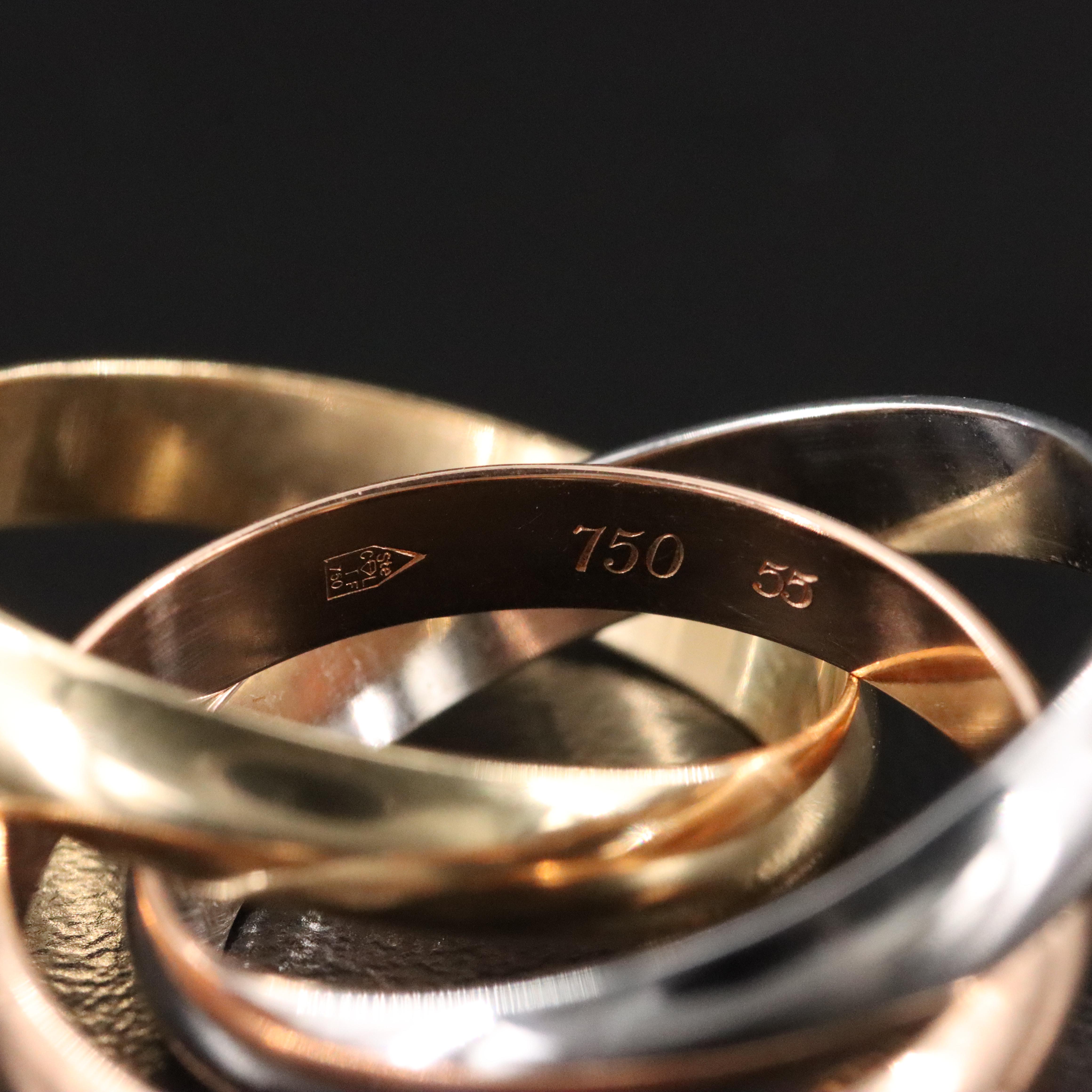 Cartier Must de Cartier 18K Tri-Color Trinity Ring