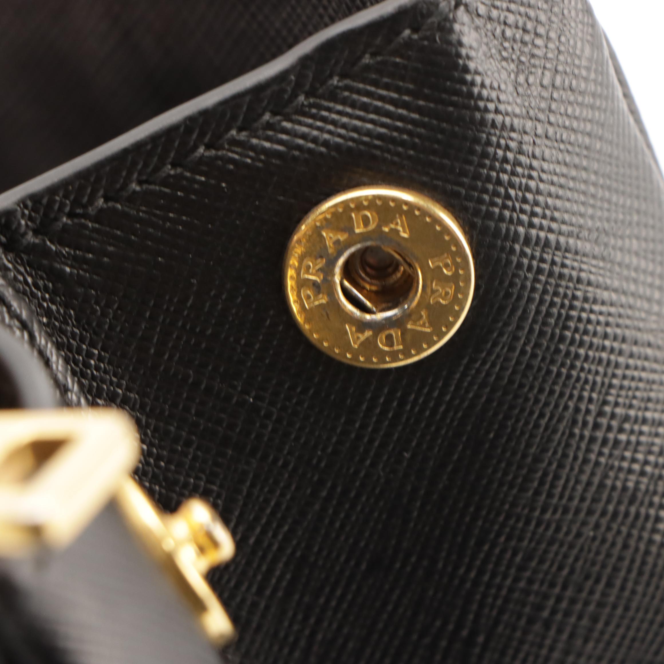 Prada Large Galleria Double Zip Two-Way Bag in Saffiano Lux Leather