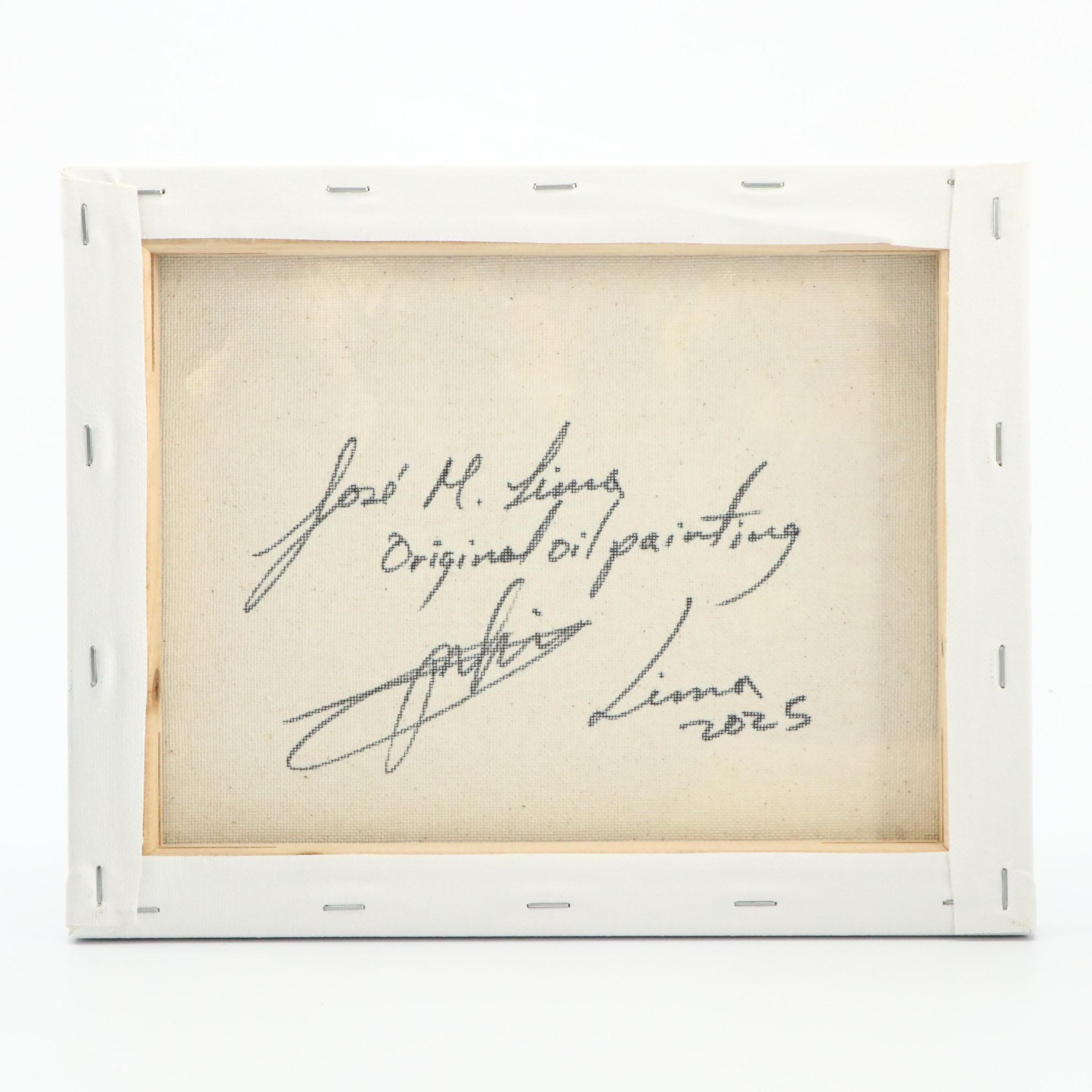 José M. Lima Floral Still Life Oil Painting, 2025