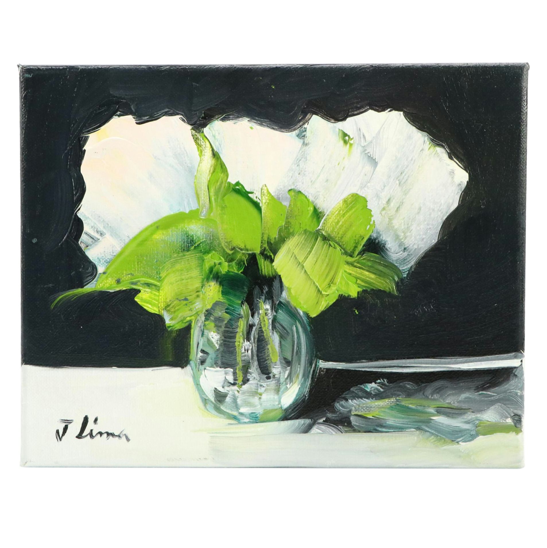José M. Lima Floral Still Life Oil Painting, 2025