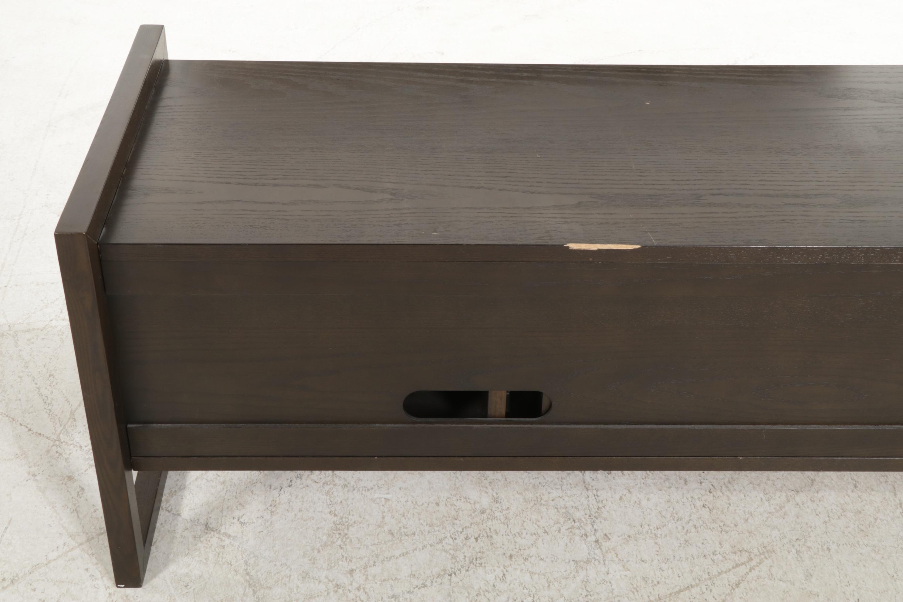 Contemporary Wood Media Cabinet and TV Stand