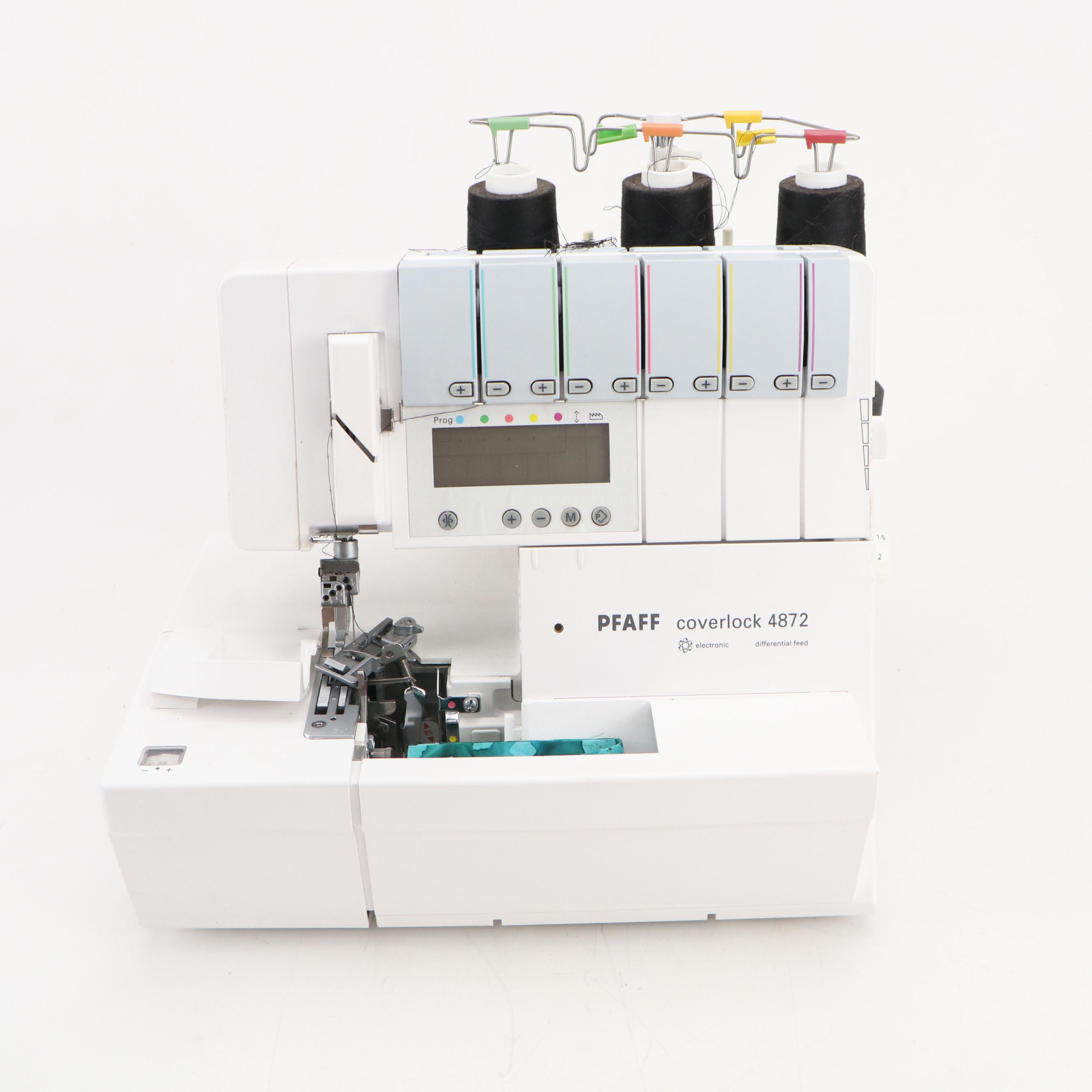 Pfaff Coverlock 4872 Sewing Machine with Thread