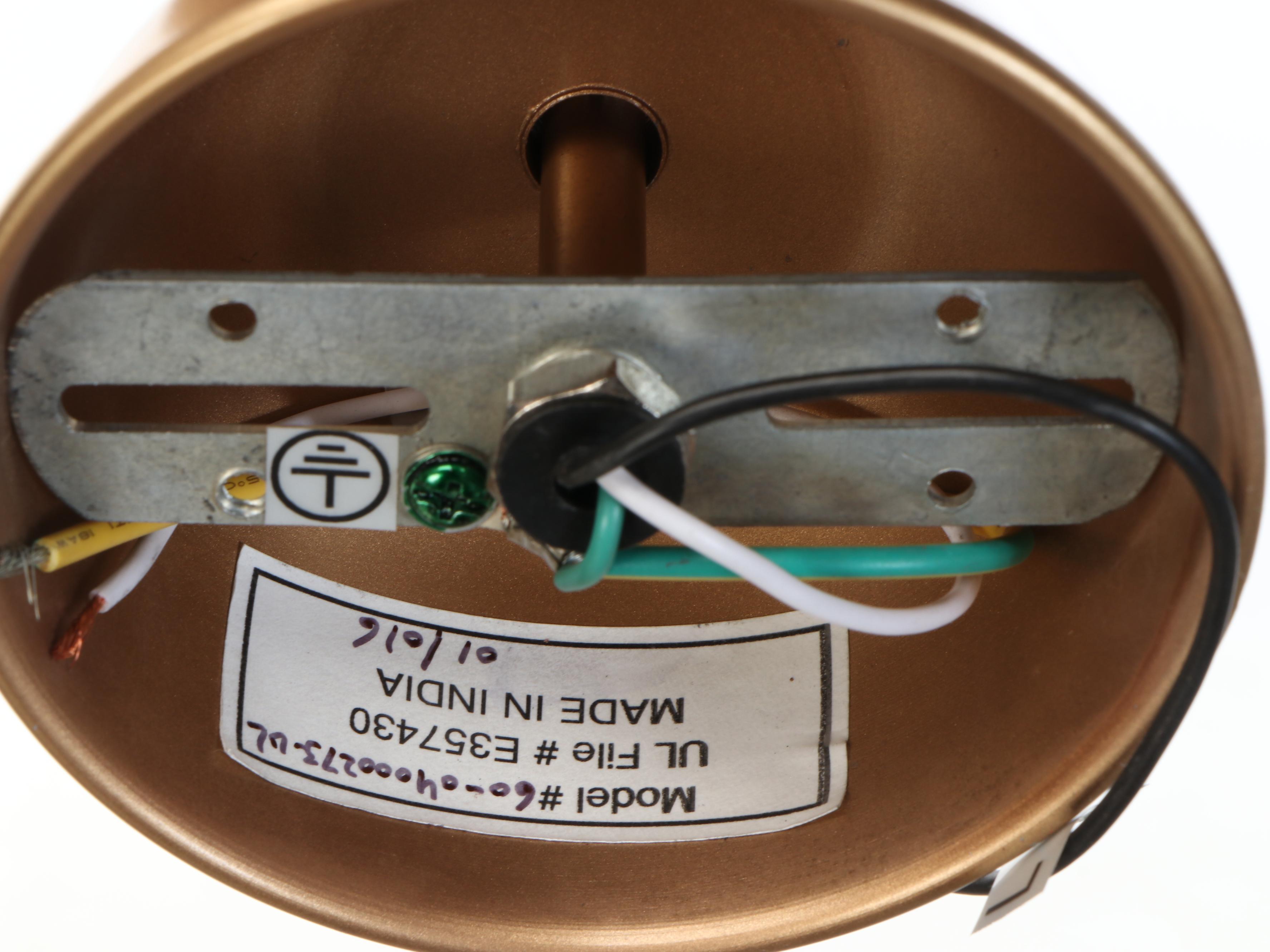 Sarreid Ltd. Contemporary Gold Finish Wirework Pendant