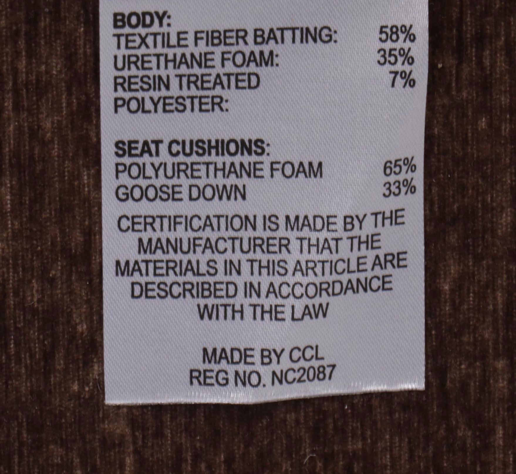 Carolina Custom Leather "Wilmington" Sofa in "Lush Earth" Performance Fabric