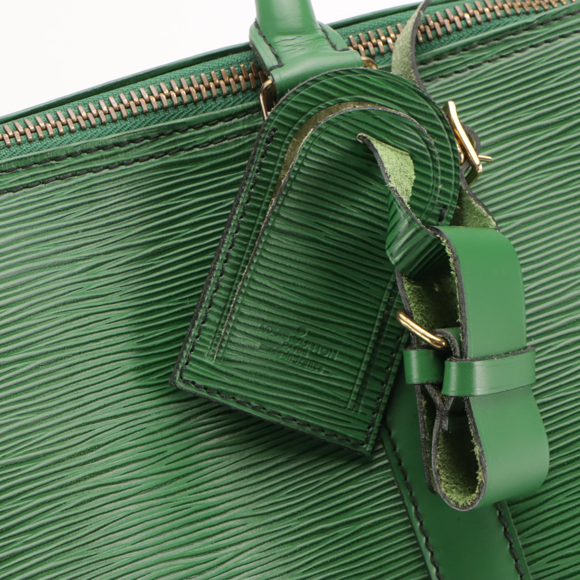 Louis Vuitton Keepall 50 in Borneo Green Epi/Smooth Leather