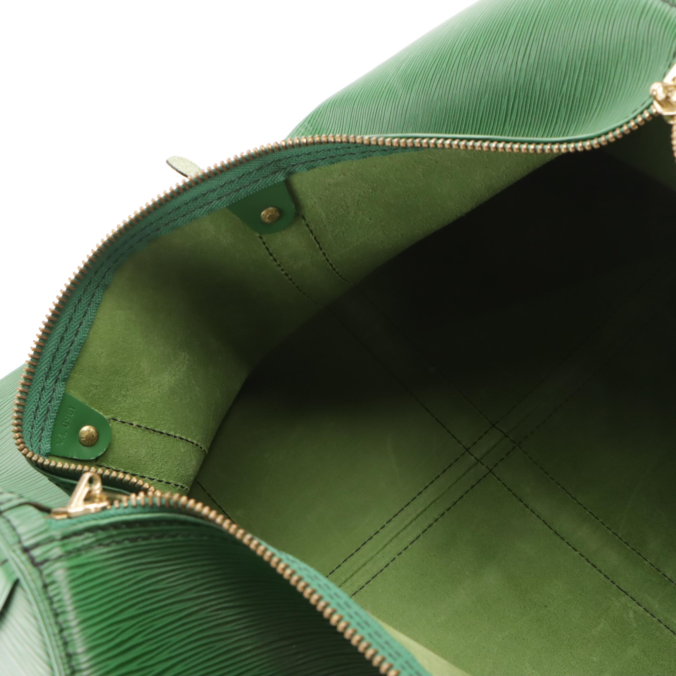 Louis Vuitton Keepall 50 in Borneo Green Epi/Smooth Leather