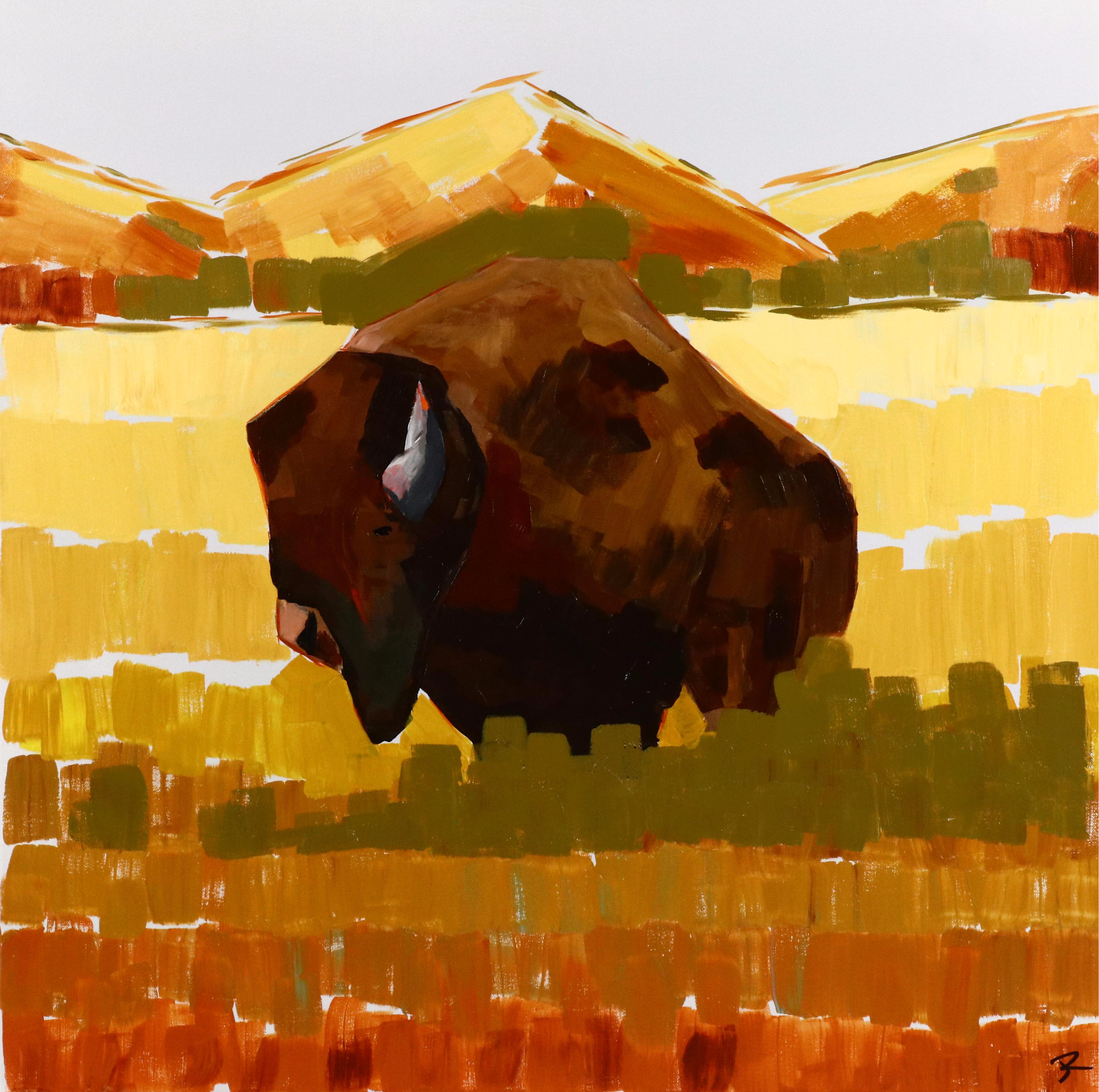 Joshua Ramsey Abstract Acrylic Painting of Buffalo, 2024