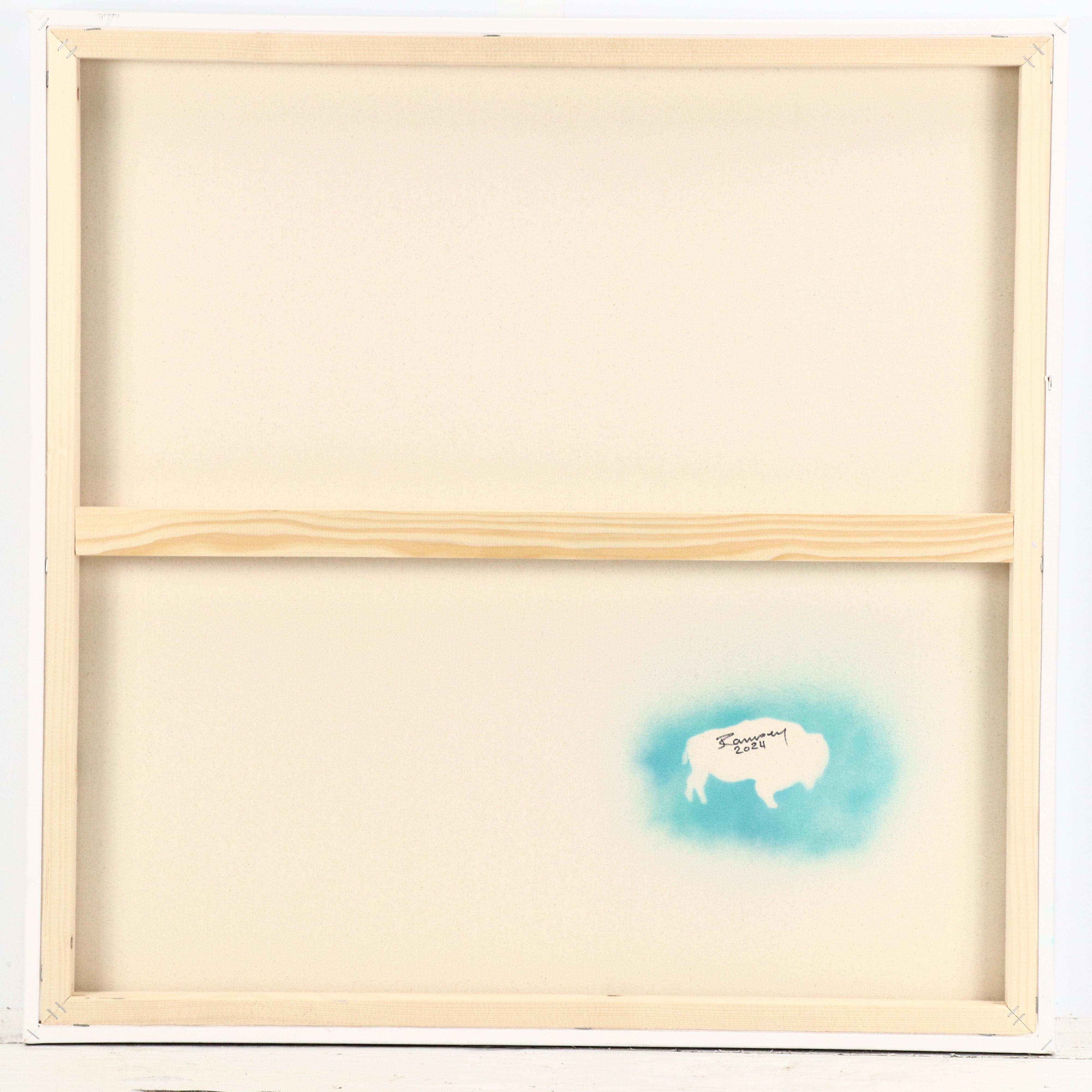 Joshua Ramsey Abstract Acrylic Painting of Buffalo, 2024
