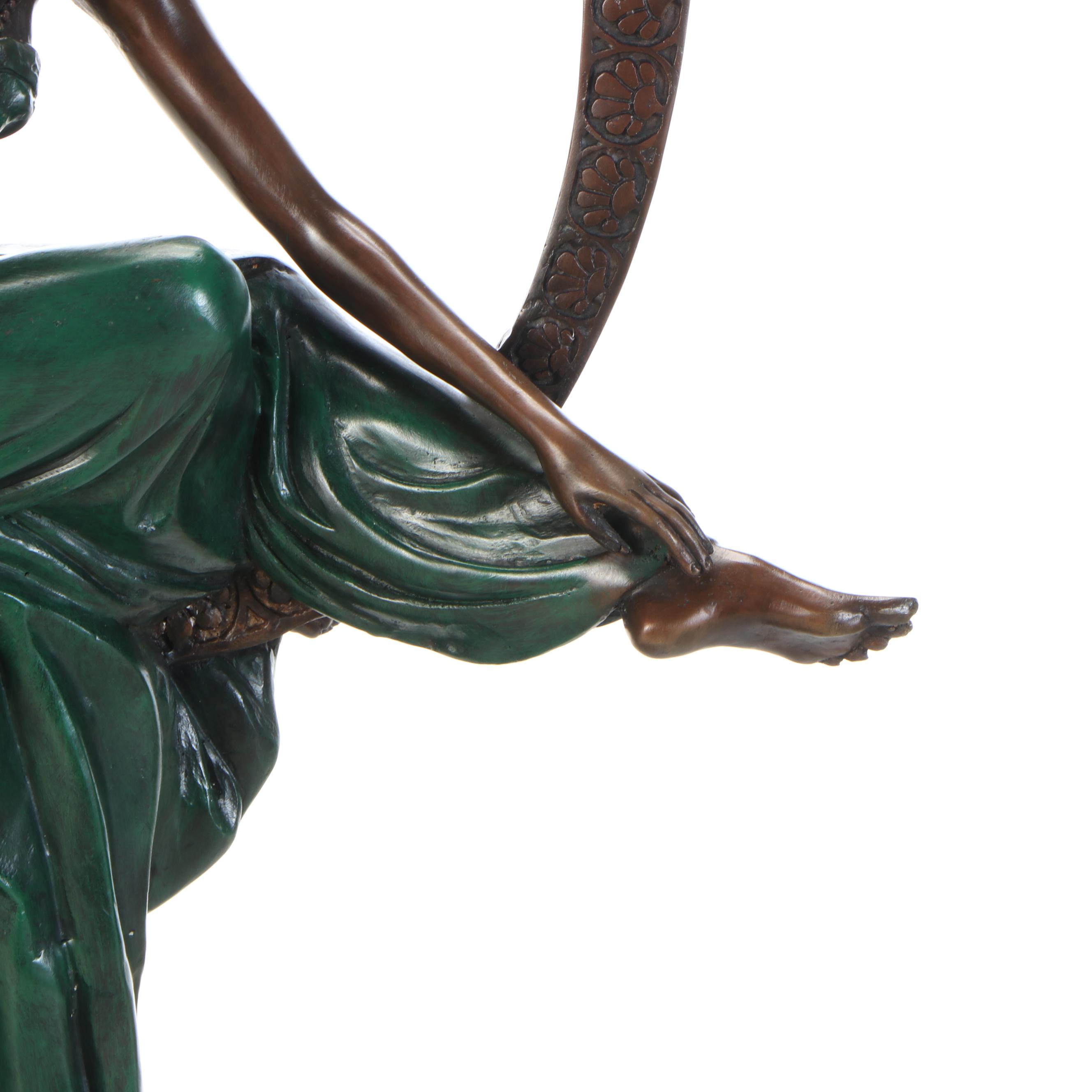 After Alphonse Mucha "Maiden of the Arts" Bronze Sculpture