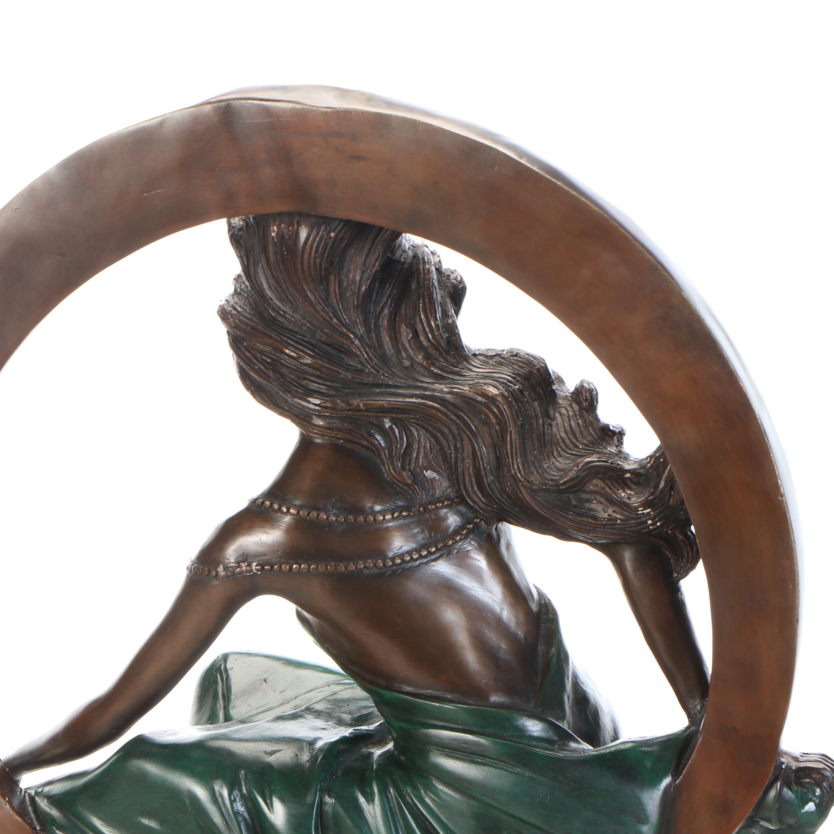 After Alphonse Mucha "Maiden of the Arts" Bronze Sculpture
