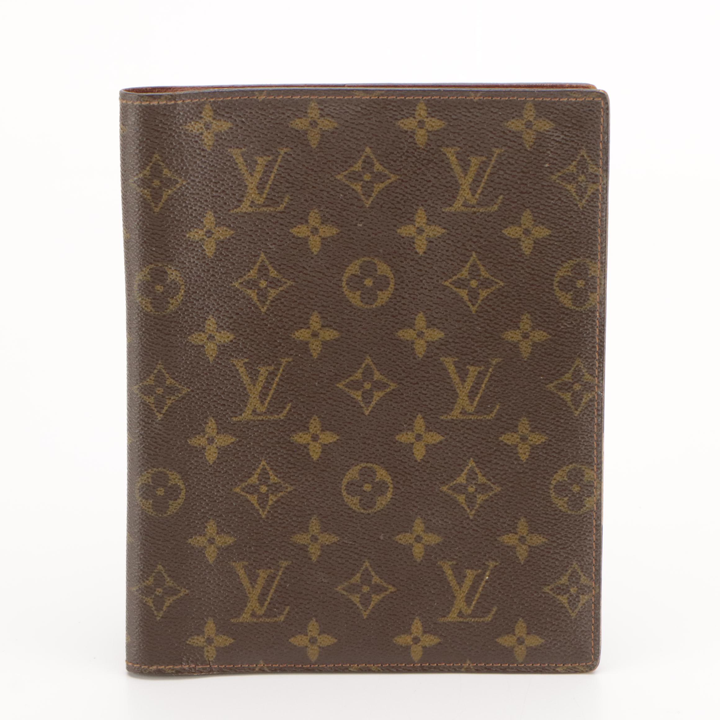Louis Vuitton Desk Agenda Cover in Monogram Canvas