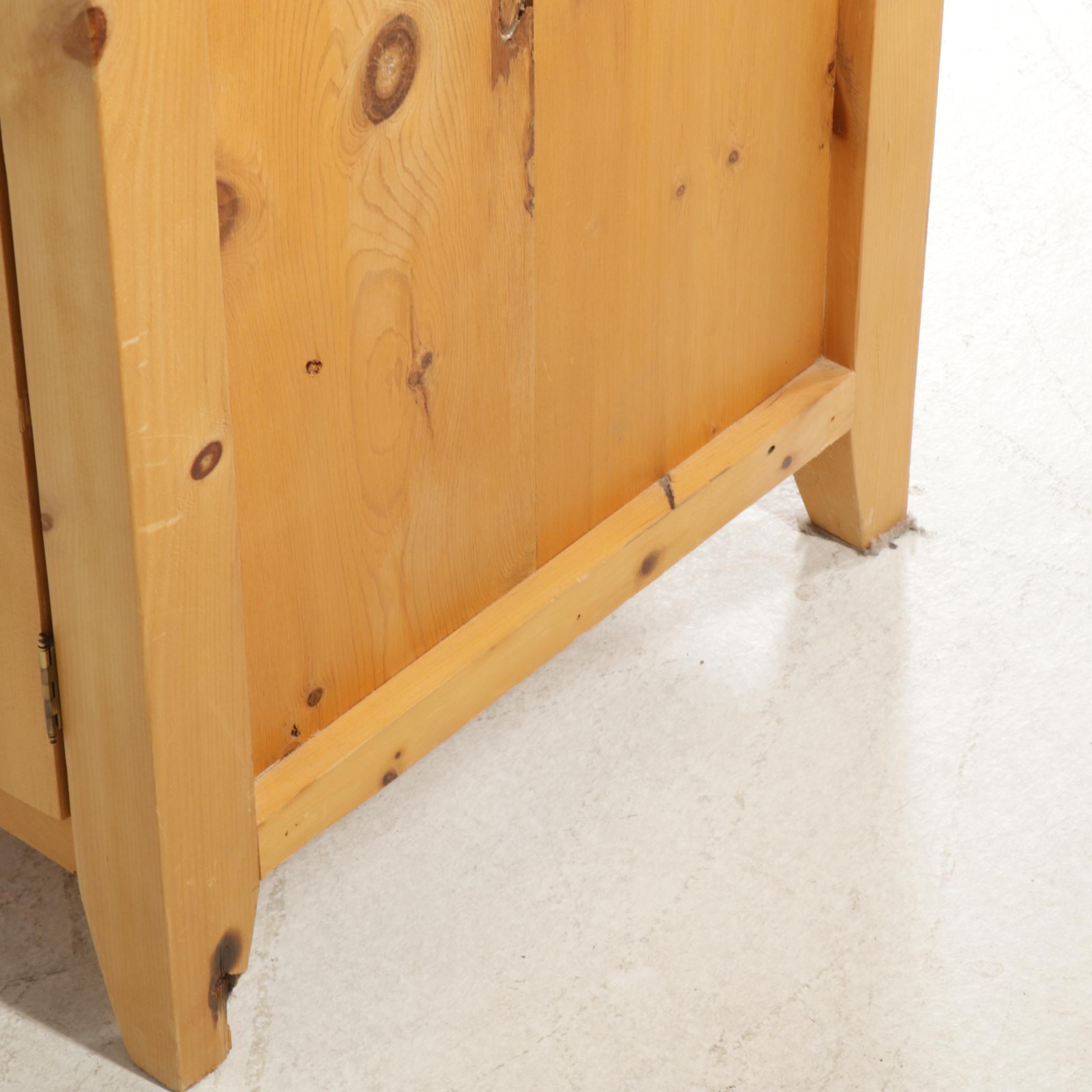 Rustic Knotty Pine Oversize Sideboard