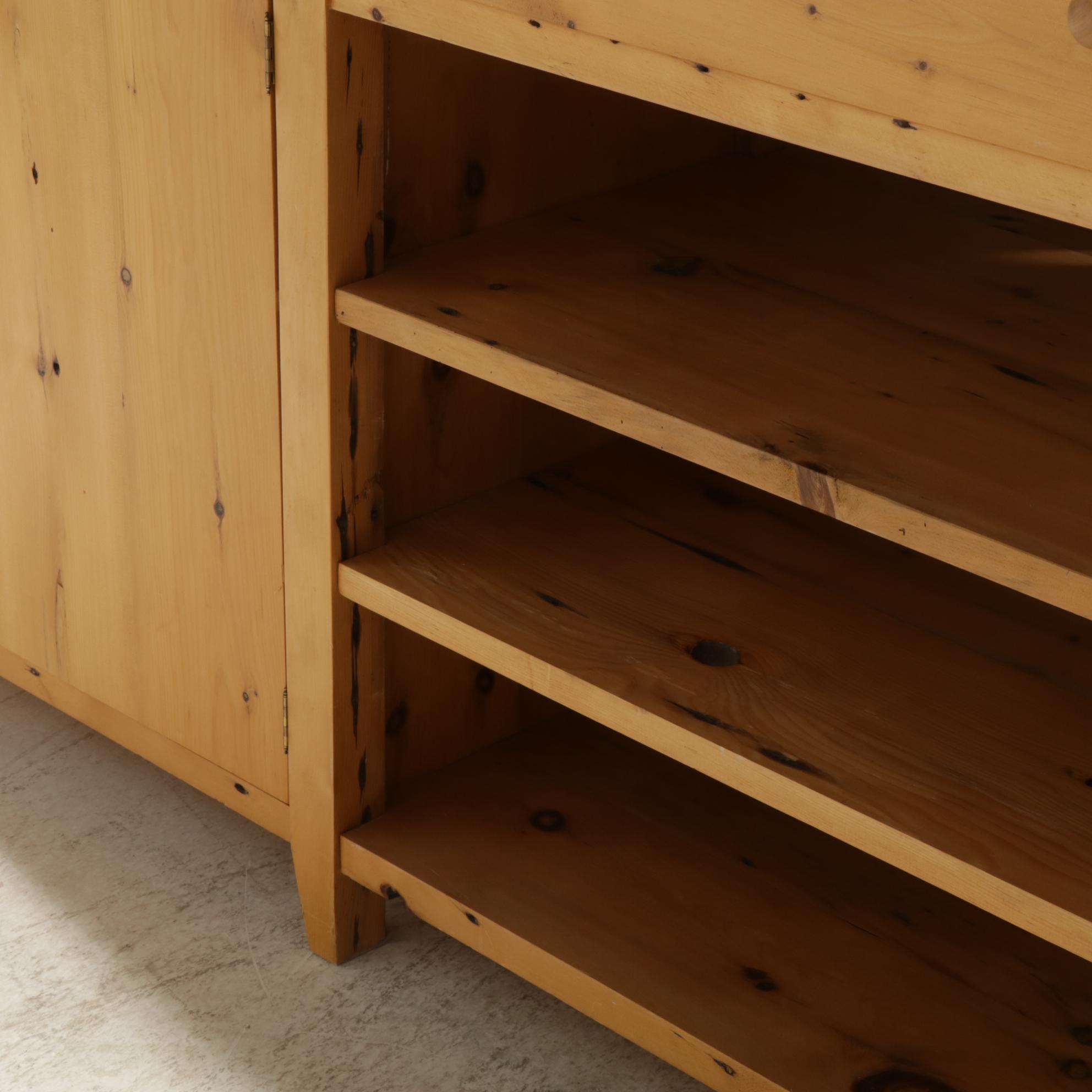 Rustic Knotty Pine Oversize Sideboard