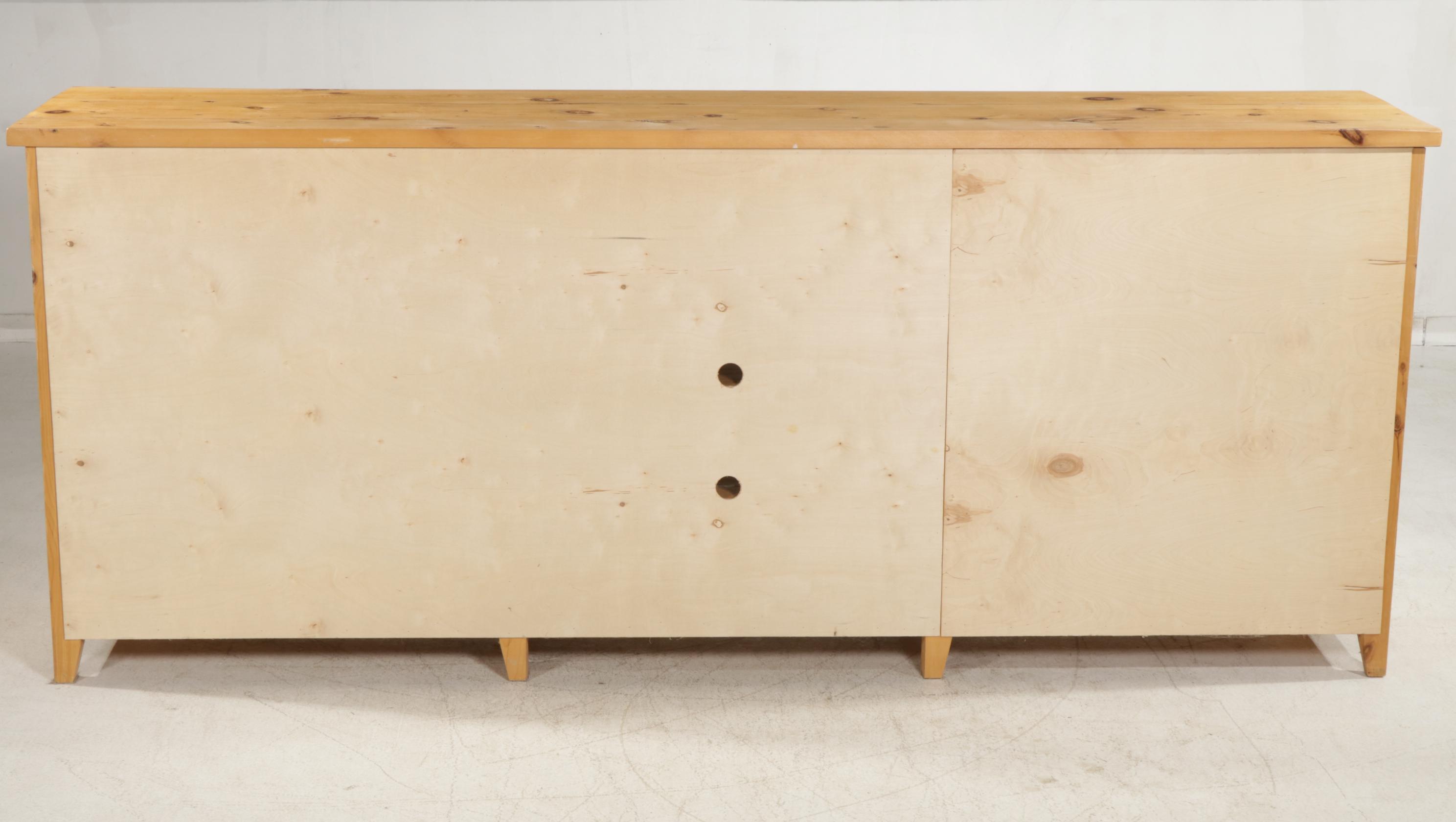 Rustic Knotty Pine Oversize Sideboard