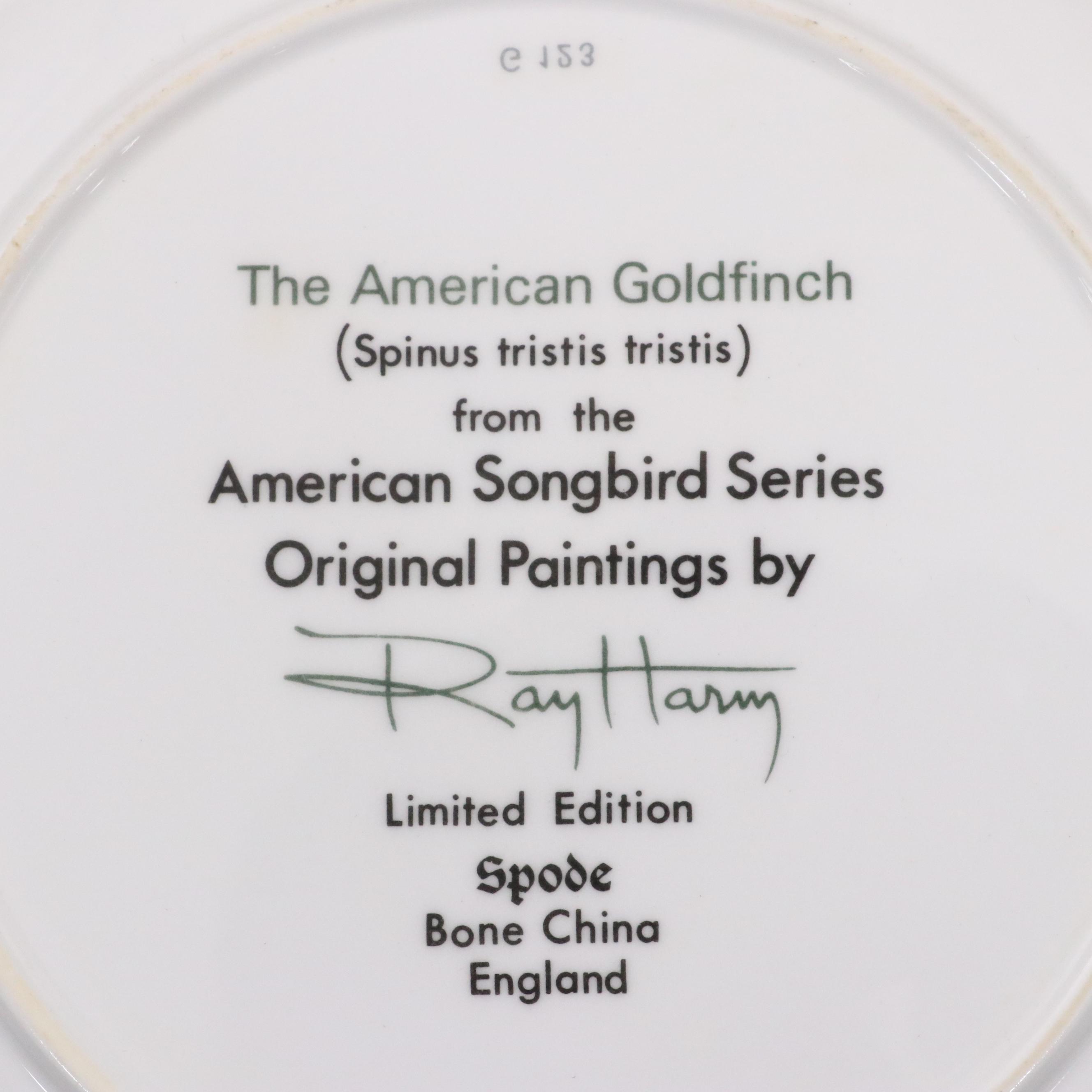 Ray Harm for Spode Limited Edition American Songbird Series Collector Plates