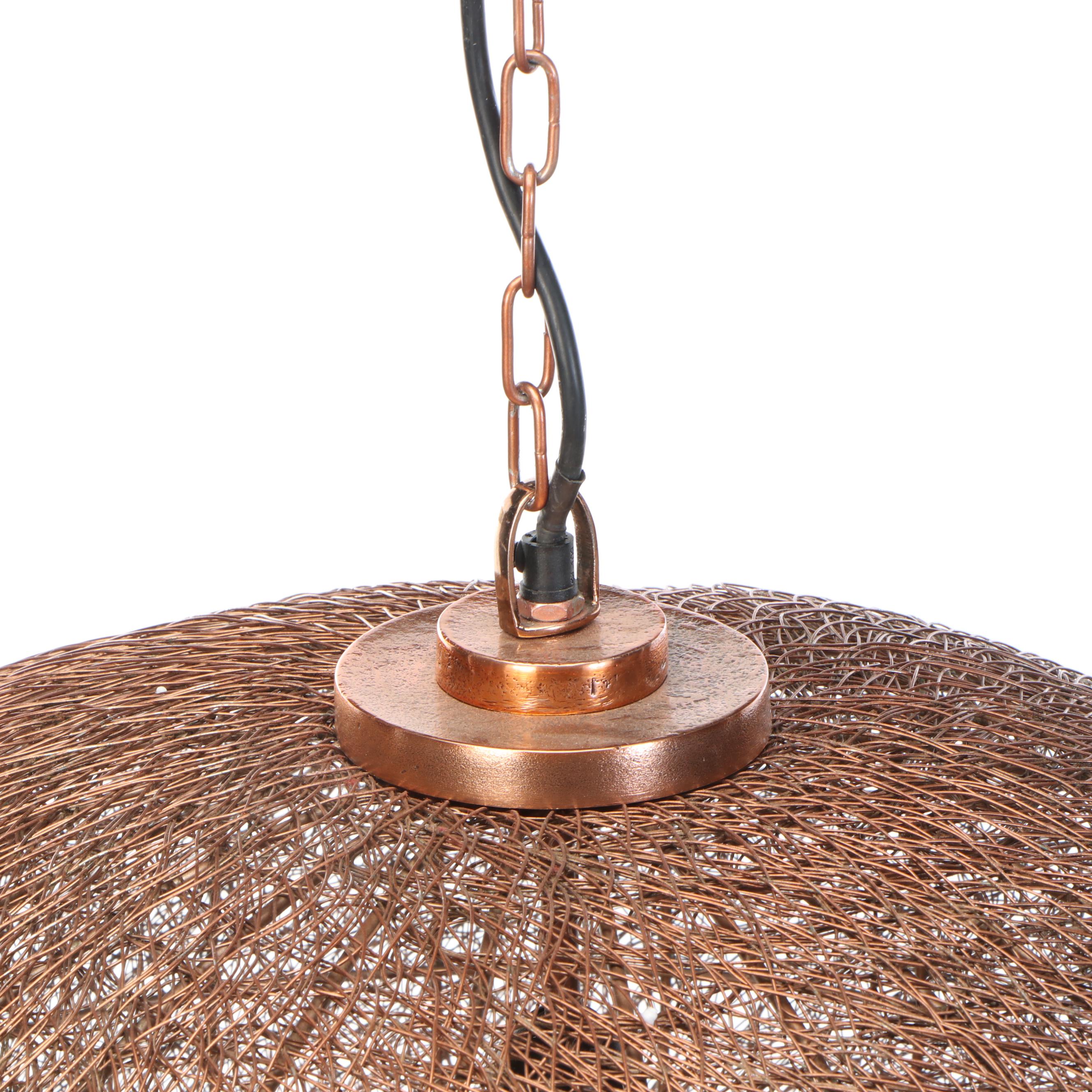 Sarreid Ltd. Contemporary Copper Finish Wirework Pendant