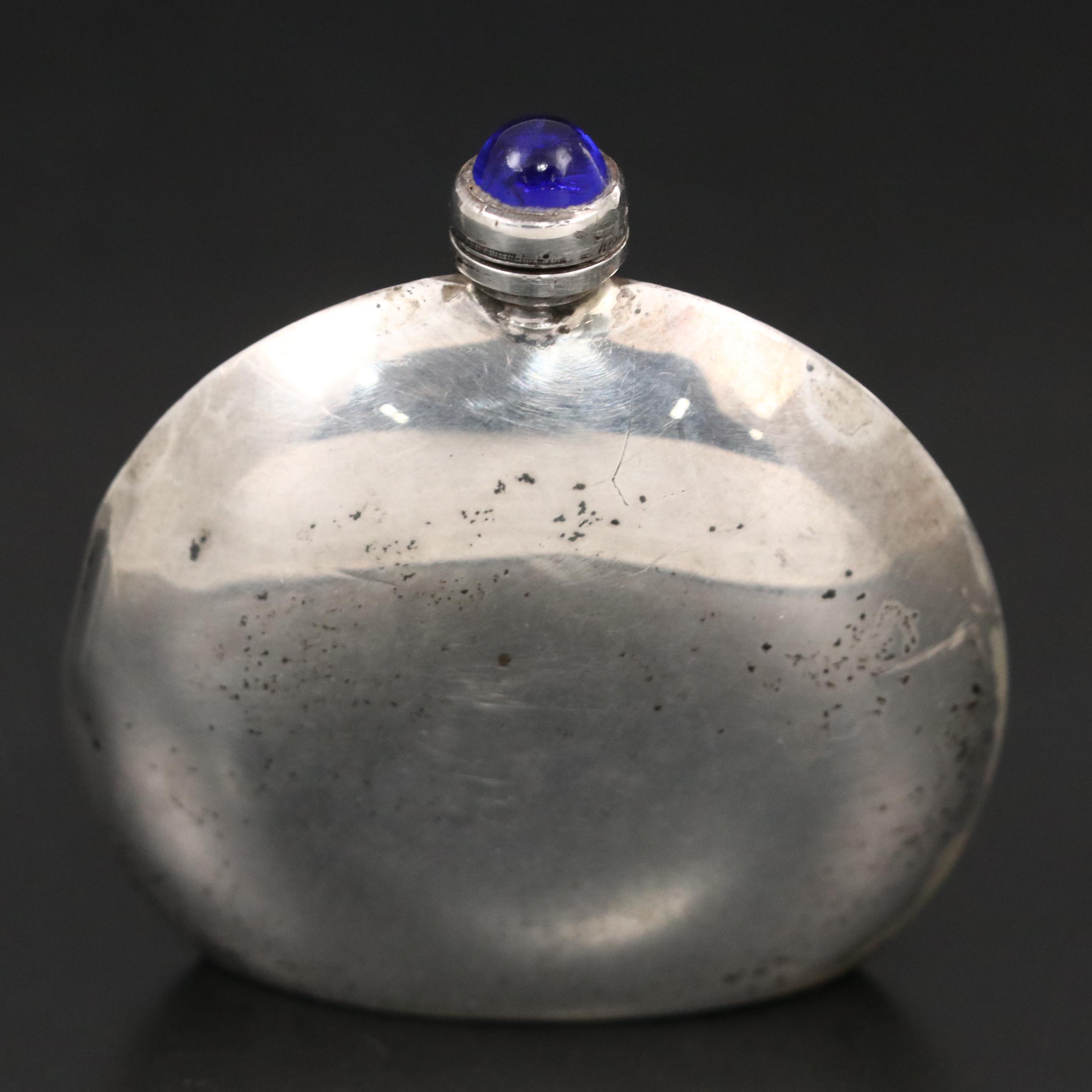 Mexican Sterling Perfume Bottle with Iraqi 800 Silver Inlaid Box and Others