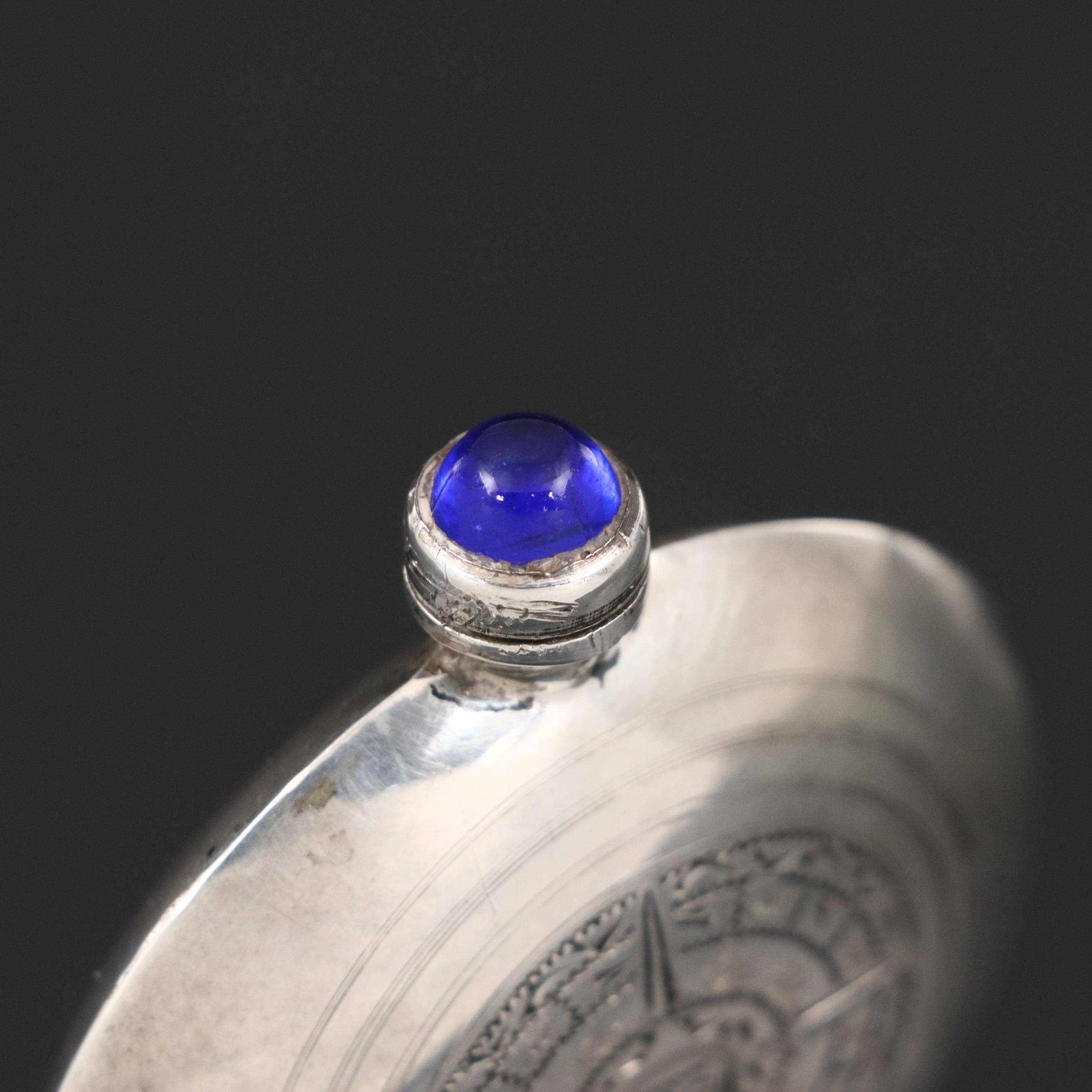 Mexican Sterling Perfume Bottle with Iraqi 800 Silver Inlaid Box and Others